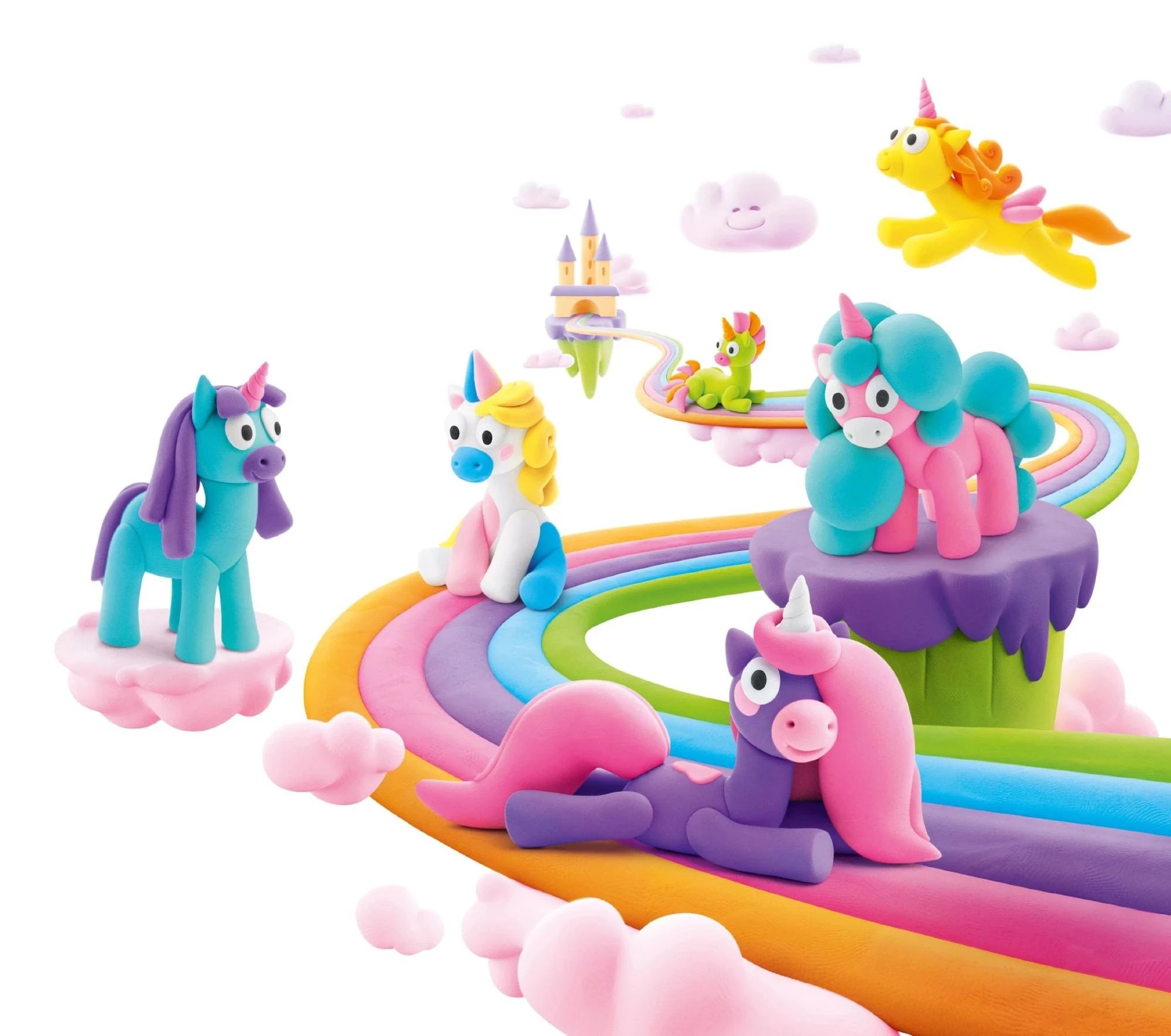 4 HEY CLAY Rainbow Unicorns - Multi, 4 of 9