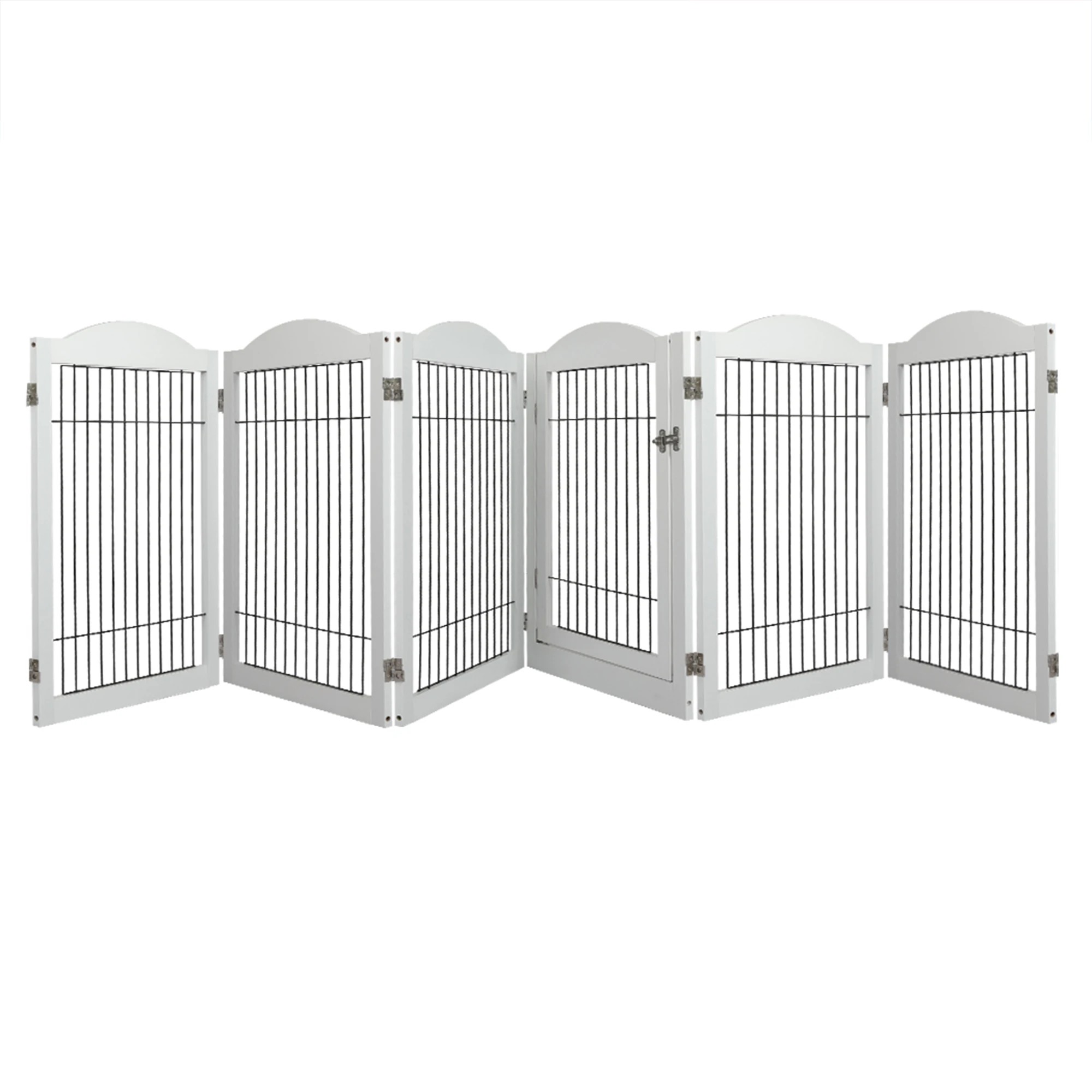 1 Pawz 6 Panels Pet Playpen White, 1 of 6