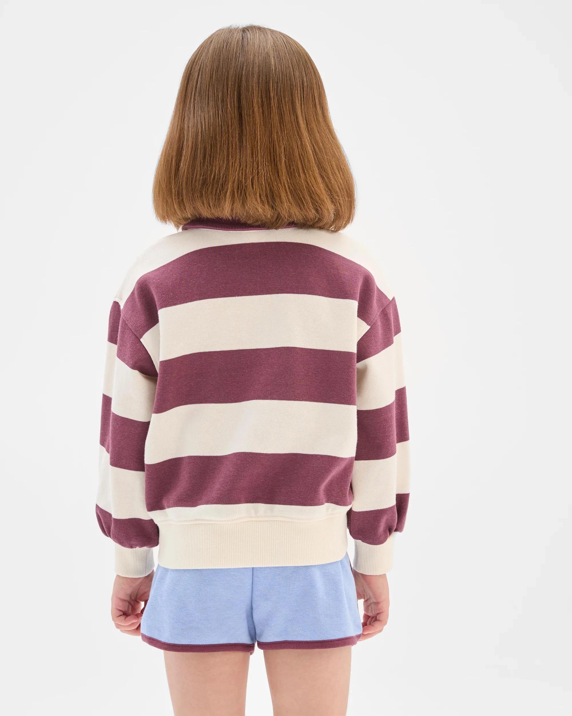 4 Target Australian Cotton Blend Fleece Top and Short 2 Piece Set PURPLE/BLUE STRIPE, 4 of 6