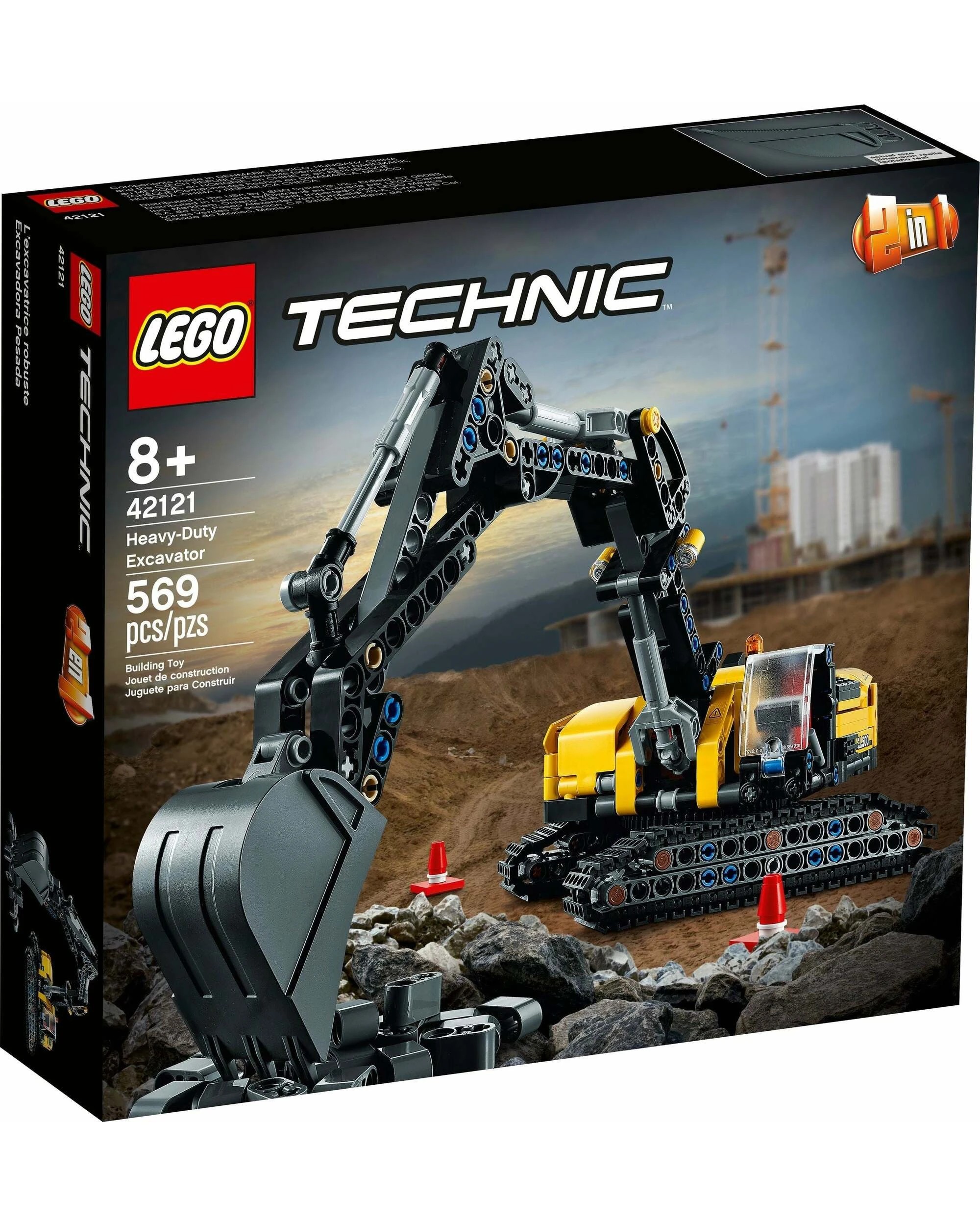 1 LEGO 42121 Heavy-Duty Excavator 2-in-1 Building Kit, 1 of 5