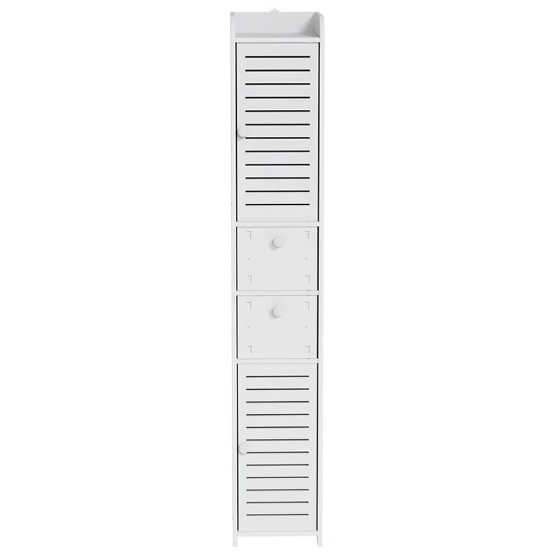 5 Artiss Bathroom Toilet Storage Cabinet Laundry Tallboy Cupboard - White, 5 of 8