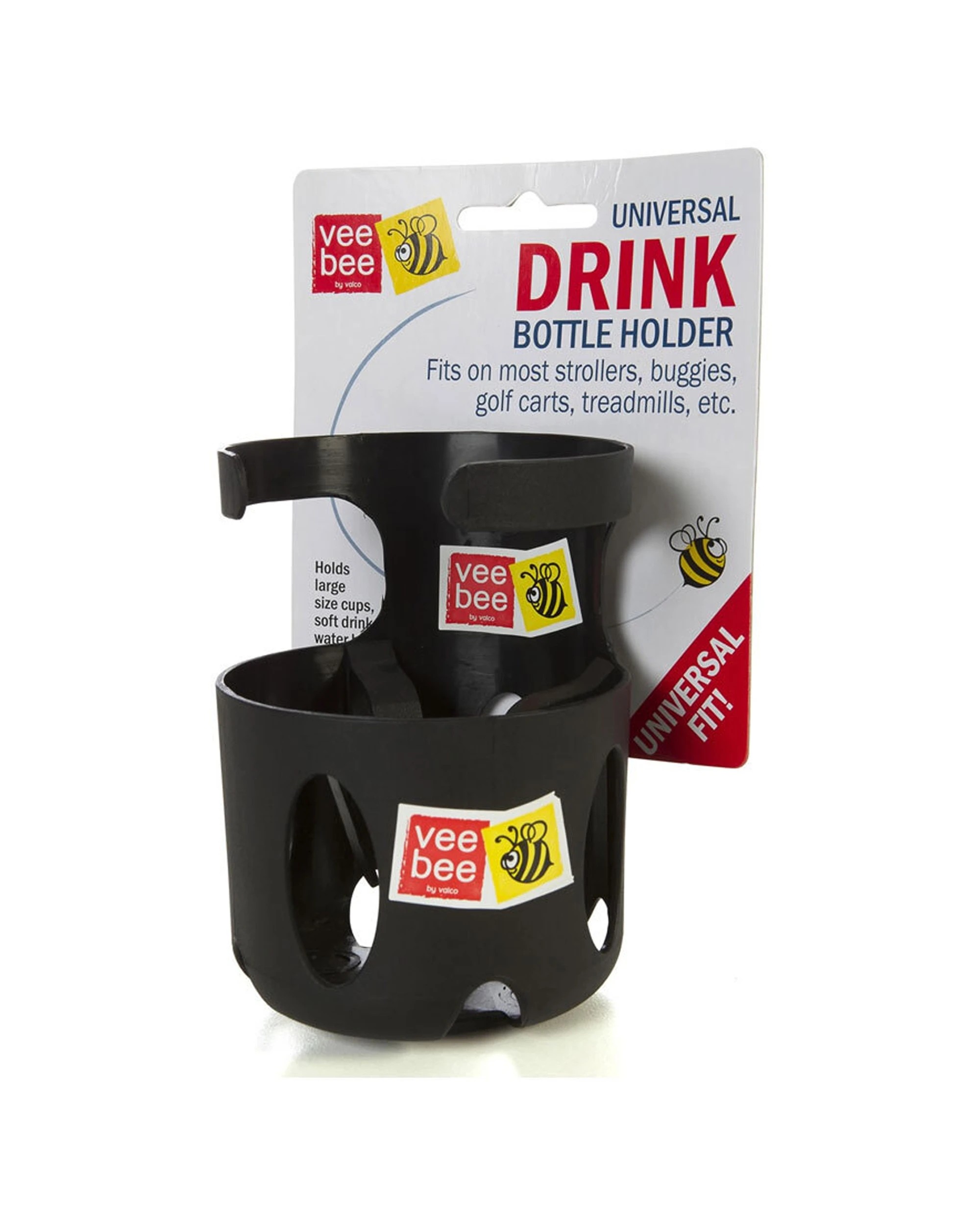 2 VeeBee Pram Stroller Cup Bottle Universal Holder Up To 1.5L Auto Leveller. - Black, 2 of 3