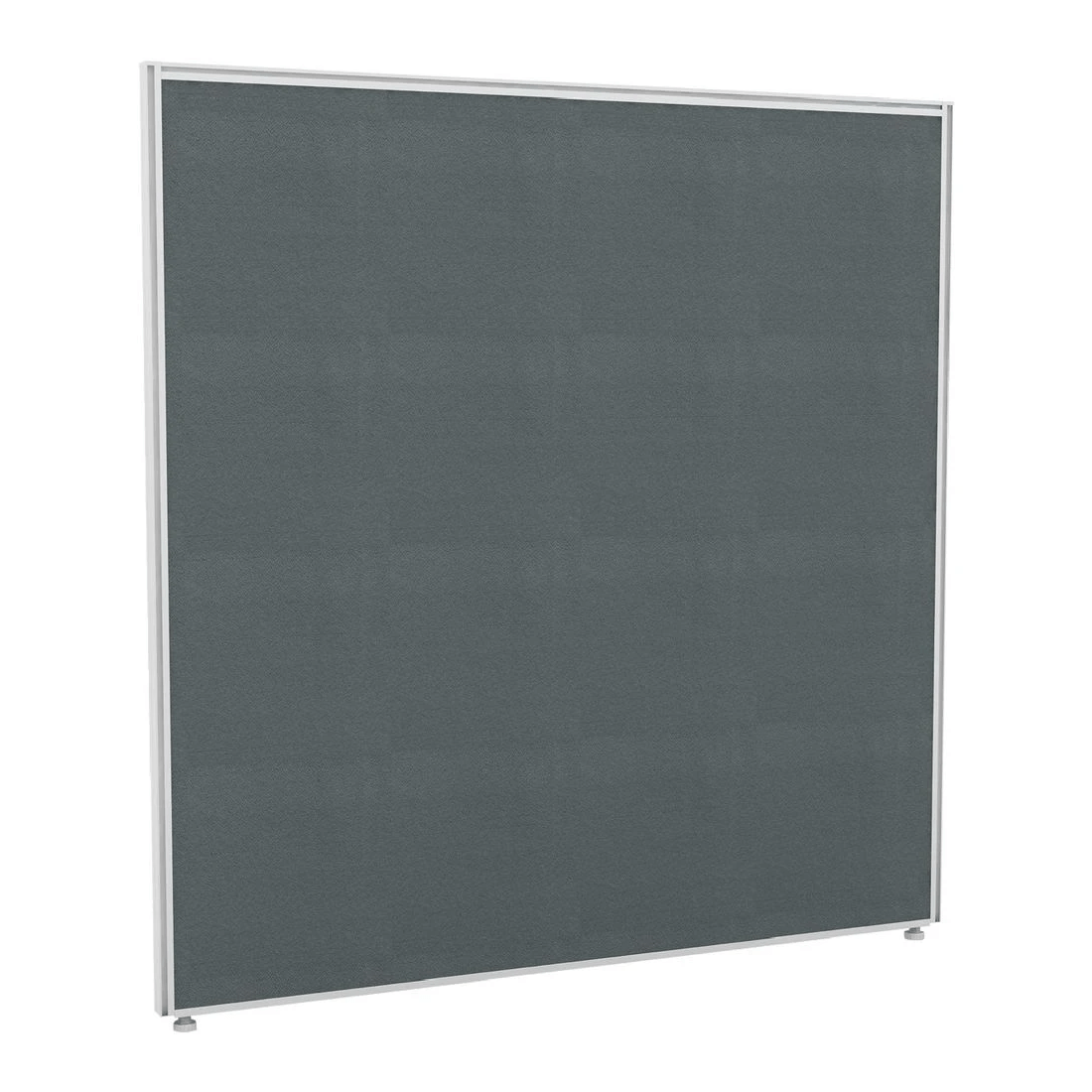 1 Stilford Screen 1200 W x 1250 H mm White Frame Grey Fabric, 1 of 10