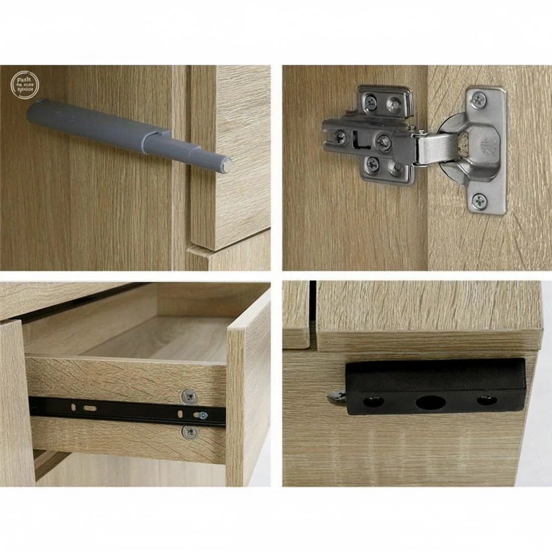 8 Artiss Dana Buffet Sideboard Cabinet Push Open Storage Modern Smooth Display Unit Dining Living Stylish - brown, 8 of 8