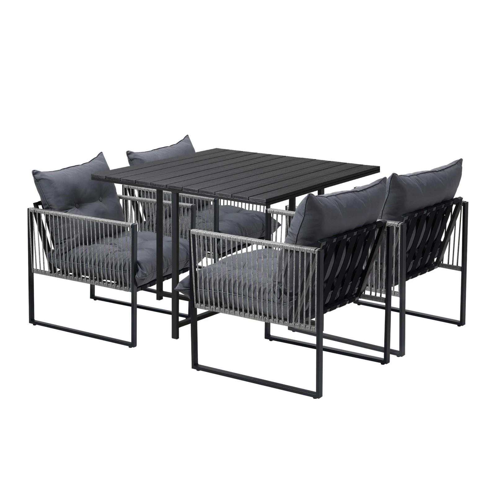 5 Livsip 5pcs Outdoor Dining Set Patio Furniture Garden Table Sofa Chairs
 - Multi, 5 of 10