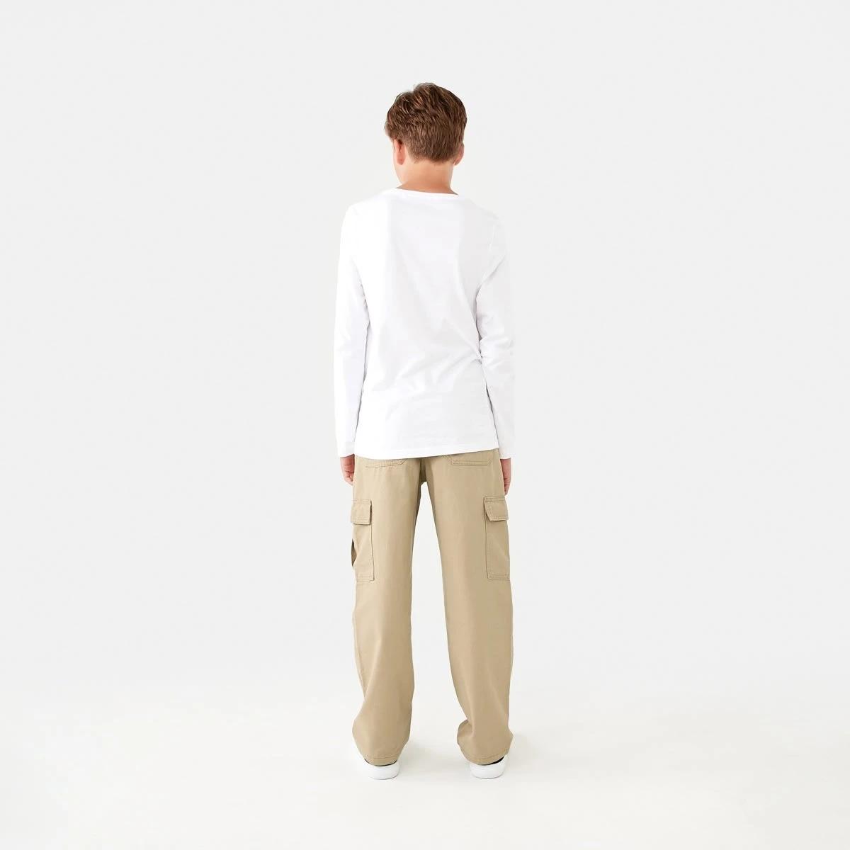 6 Long Sleeve Plain T-shirt White, 6 of 8
