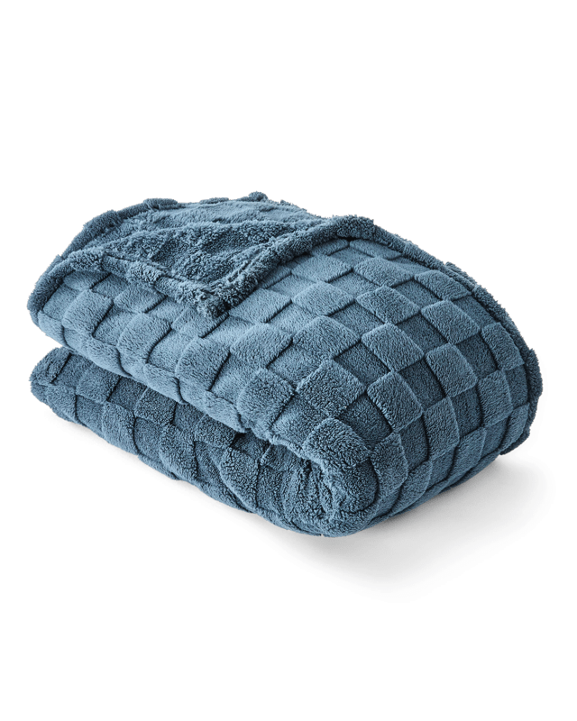 Check Jacquard Blanket - Queen/King Bed, 