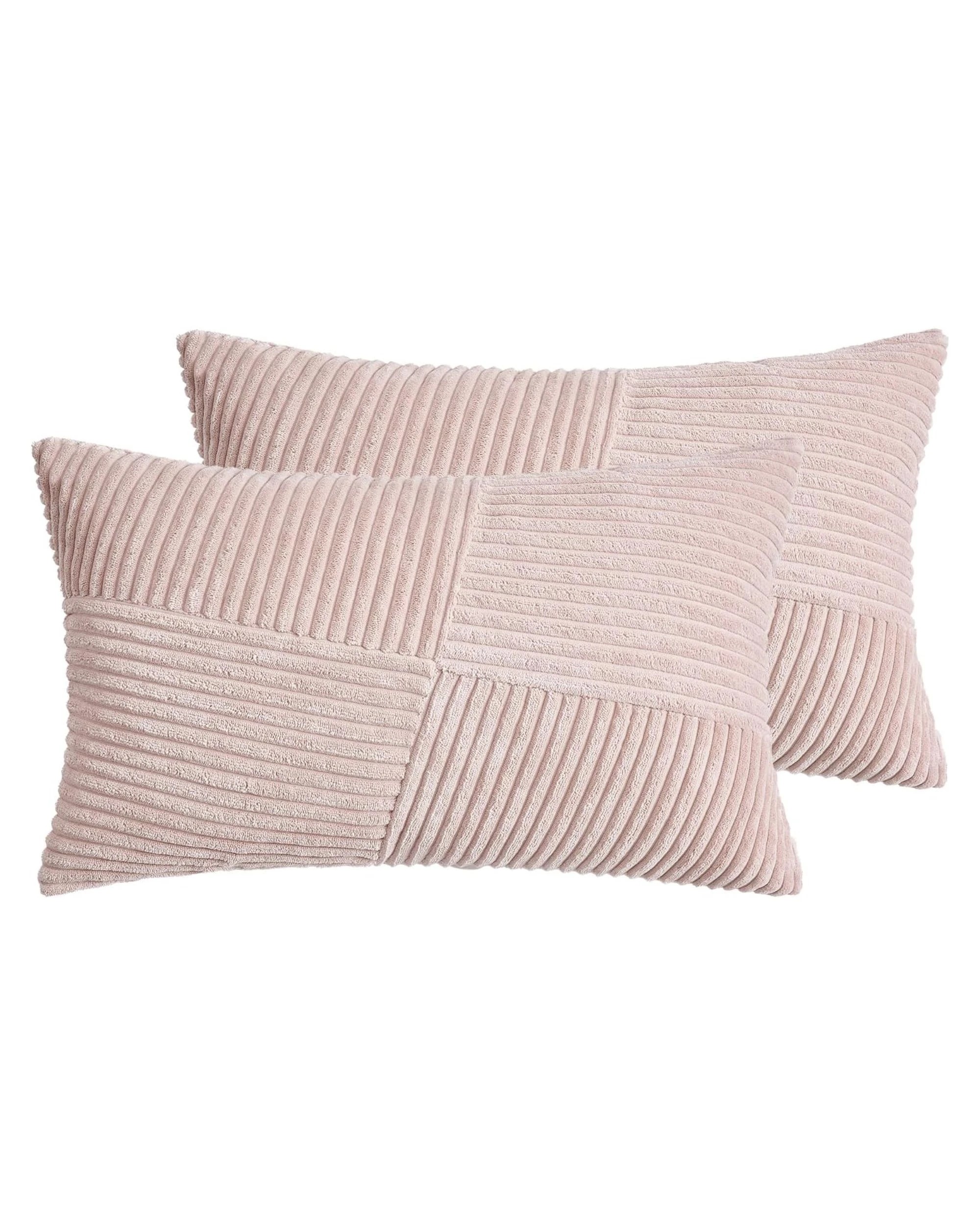 2 Gioia Casa 2-Pack Corduroy Windmill Inspired Cushion Covers 30x50cm - Pink, 2 of 2