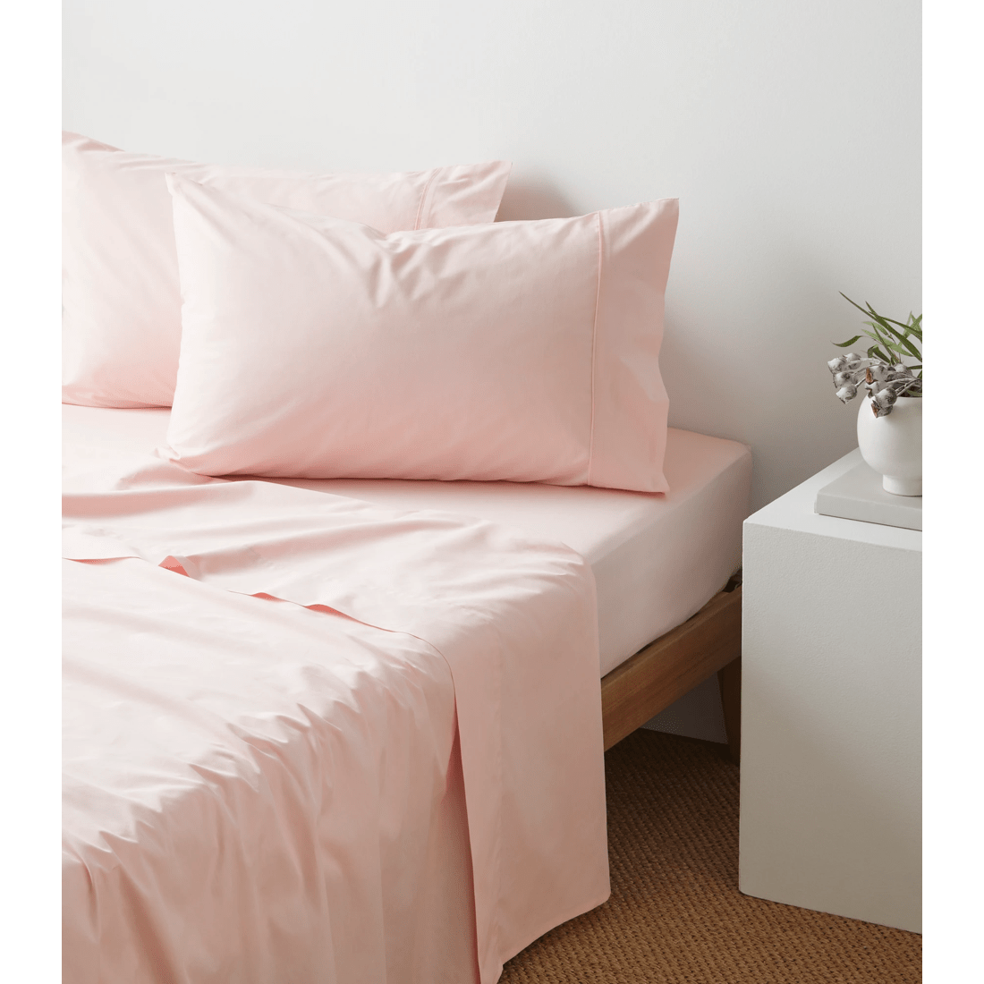 1 Target Australian Cotton 250 Thread Count Pillowcases 2 Pack
 - Queen Bed
 - Pink, 1 of 1