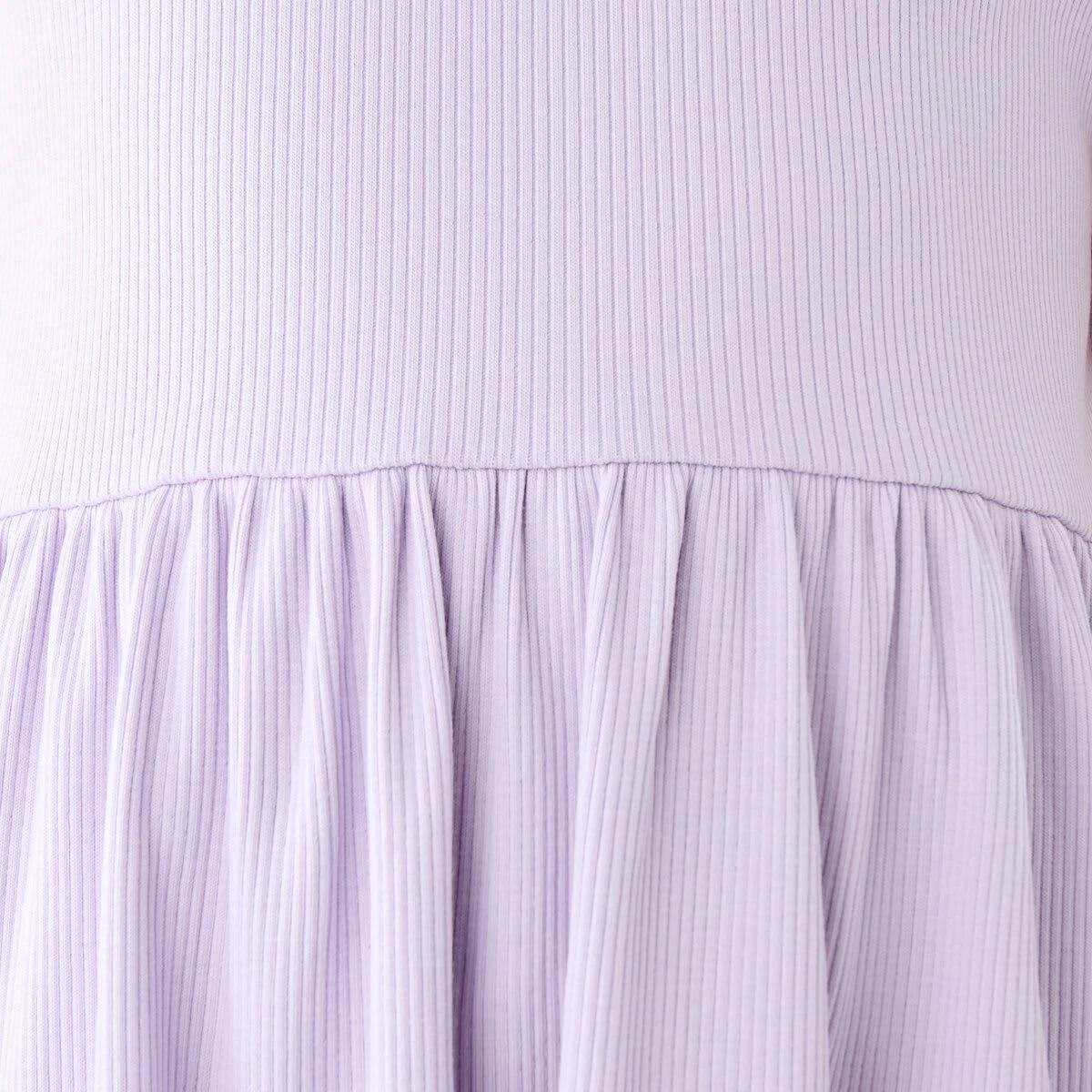 5 Short Sleeve Rib Dress Pst Purple, 5 of 10