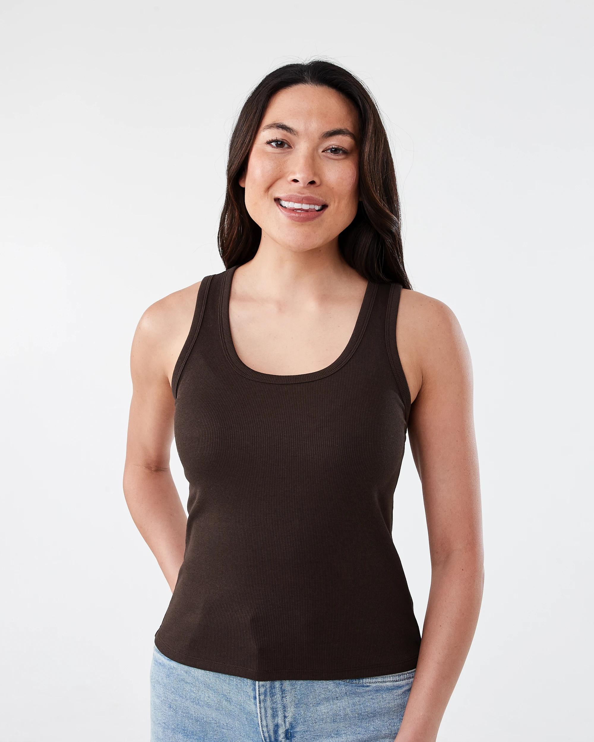 1 Sleeveless Rib Tank Melt Brown, 1 of 5