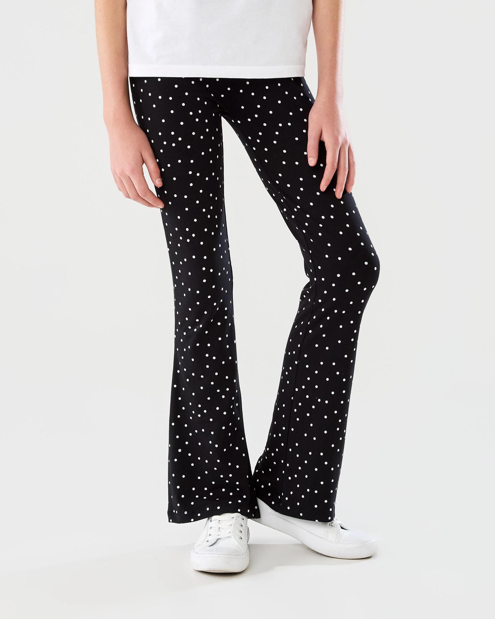 4 Print Flare Leggings Blck Spots, 4 of 6