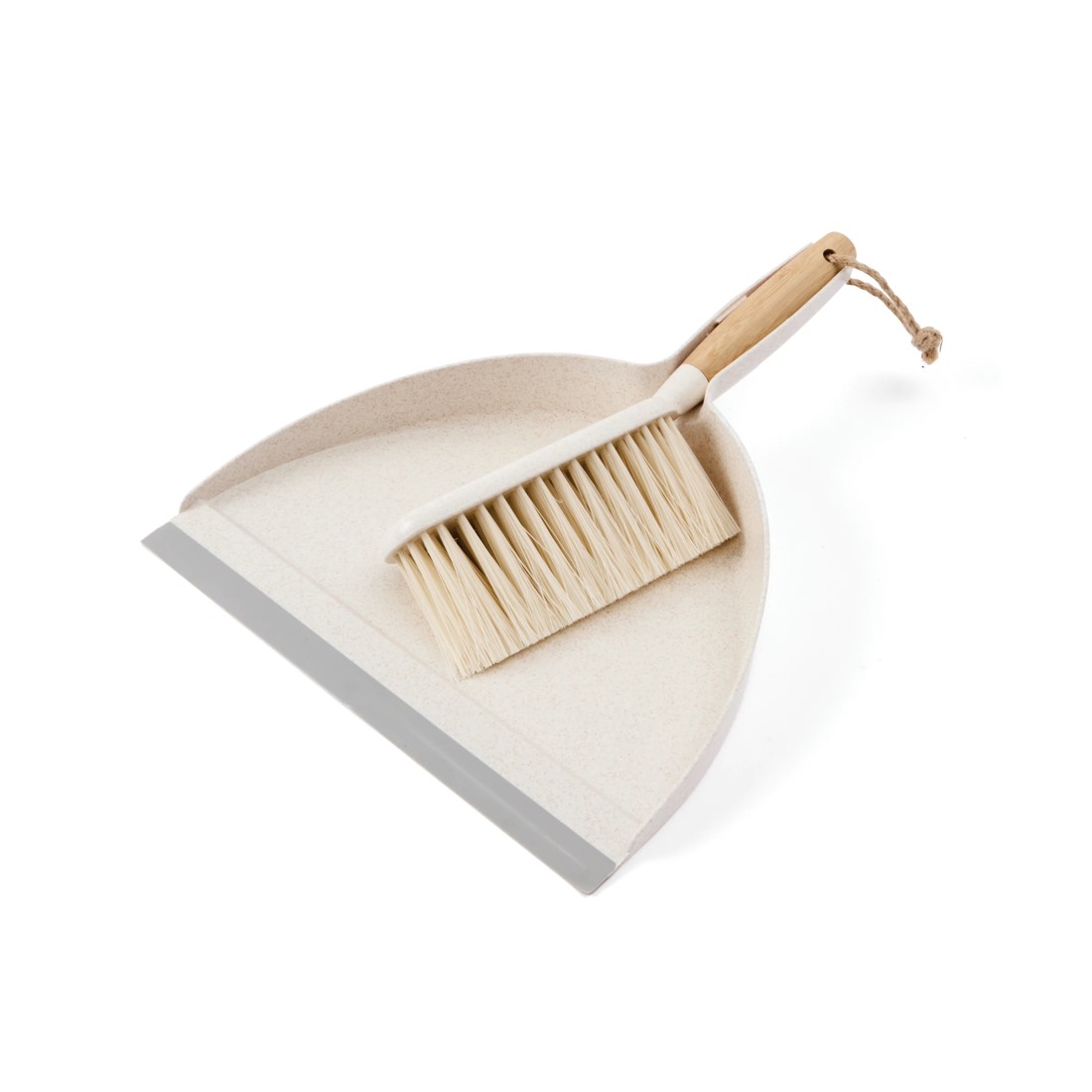 3 Bamboo Handle Dustpan and Brush - White, 3 of 6