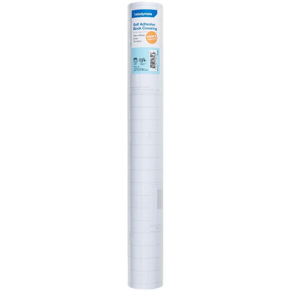 2 Studymate Book Cover Roll 15mx450mm Clear, 2 of 3