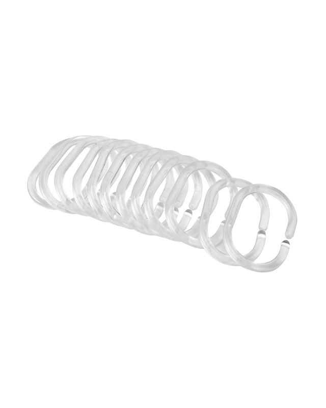 Clear Shower Curtain Rings - Pack o