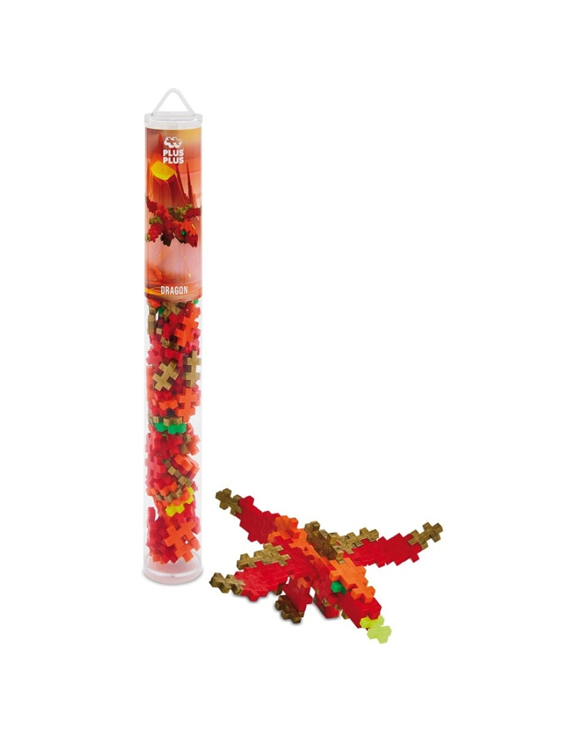 1 Plus-Plus 100pc Dragon Tube 2D Building Puzzle Kids Activity Learning Toy, 1 of 3