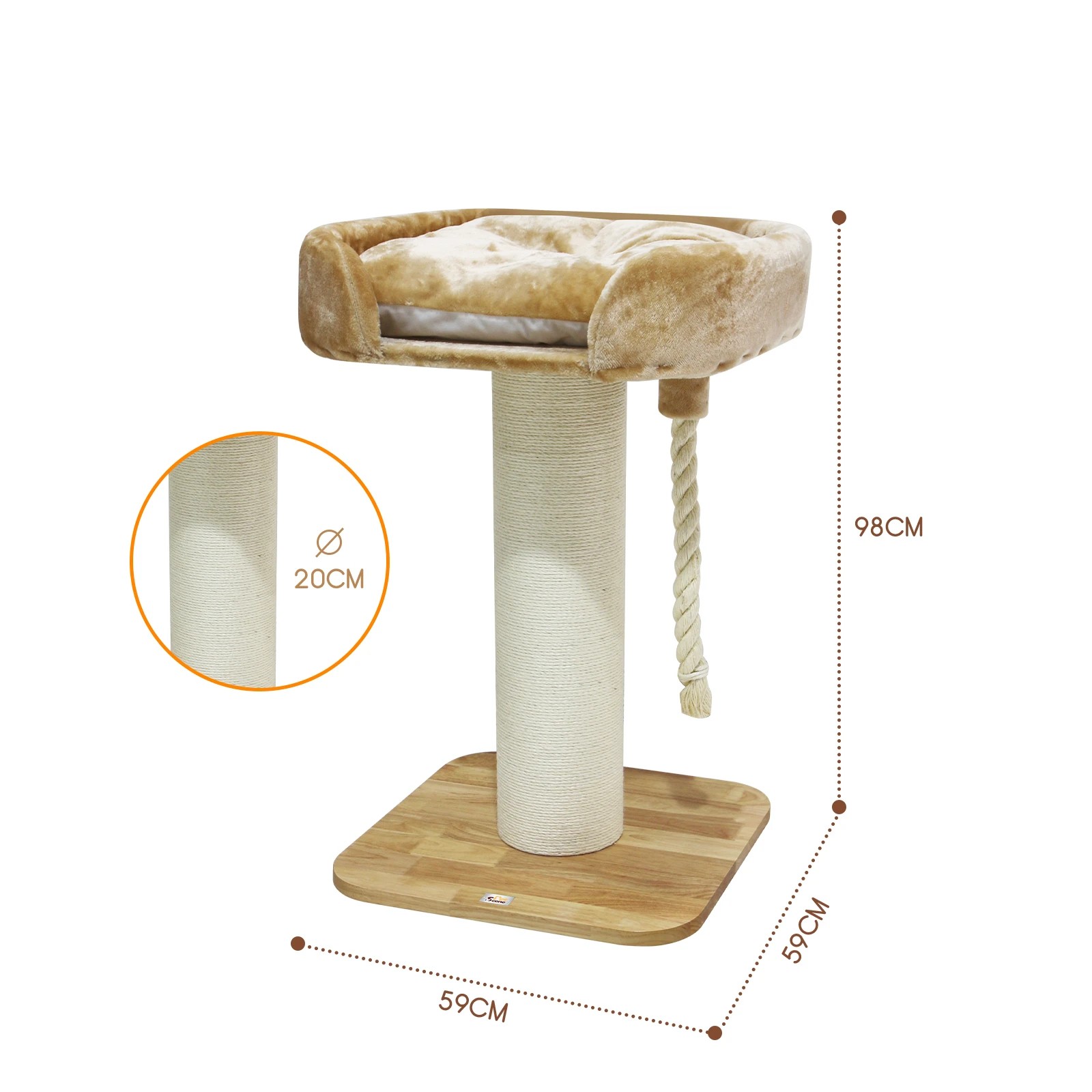 5 Pet Scene Cat Scratching Post Perch Bed Kitten Climbing Tower, 5 of 7