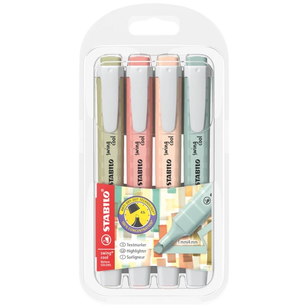1 Stabilo Swing Cool Nature Colours Highlighters 4 Pack, 1 of 1