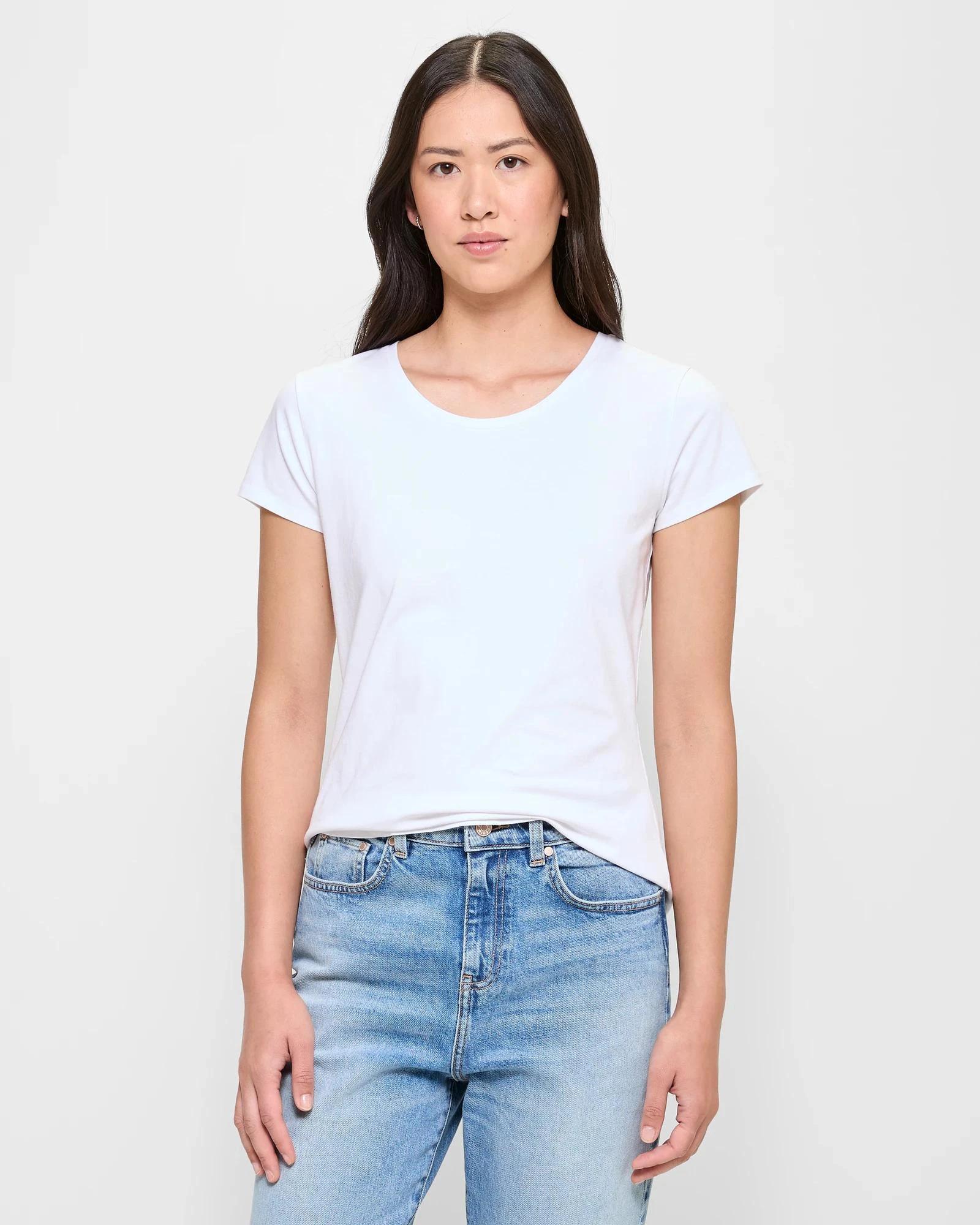 1 Target Australian Cotton Crew T-Shirt TRUE WHITE, 1 of 5