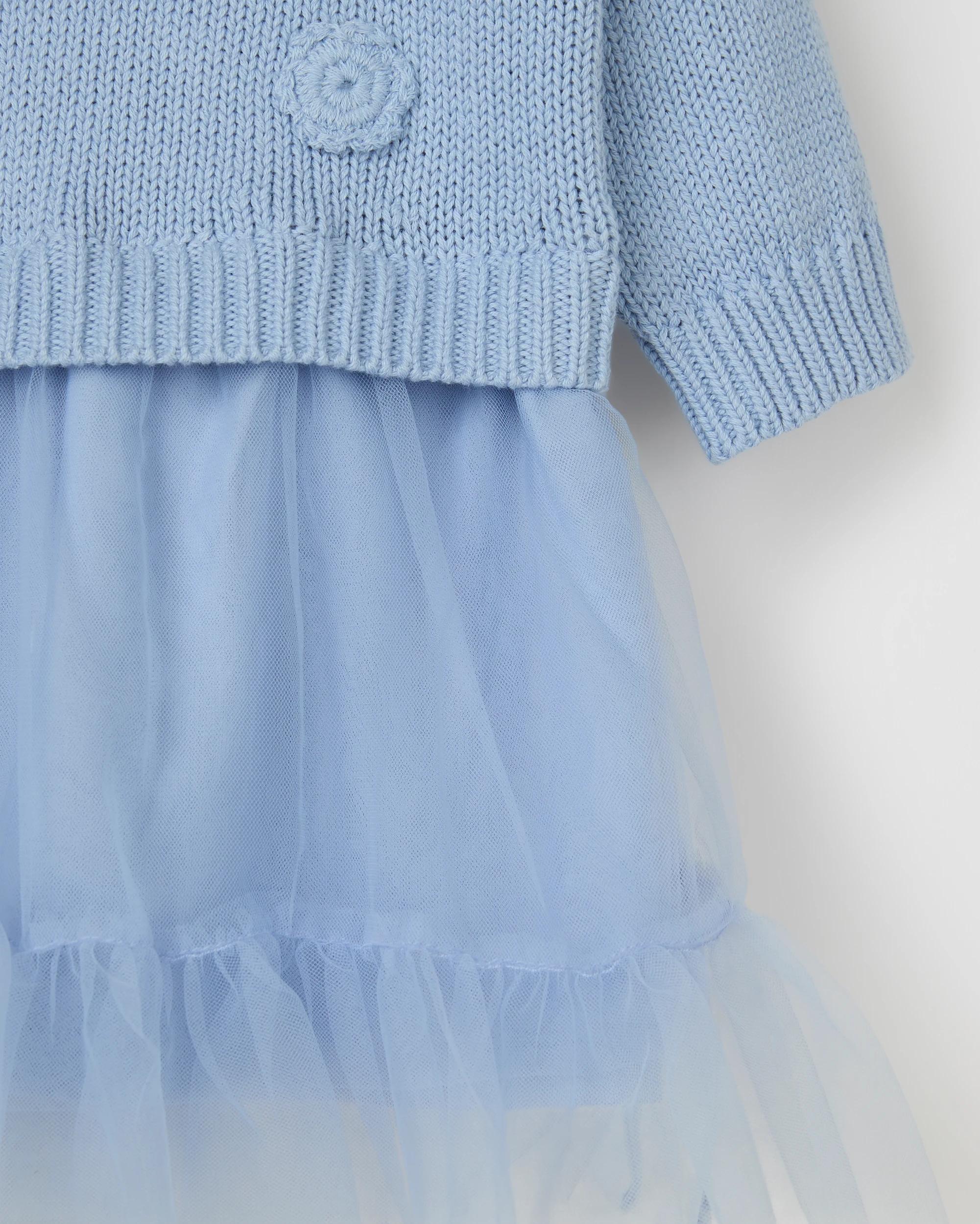 3 Target Baby Australian Cotton Knit Jumper Tutu Dress BLUE, 3 of 3