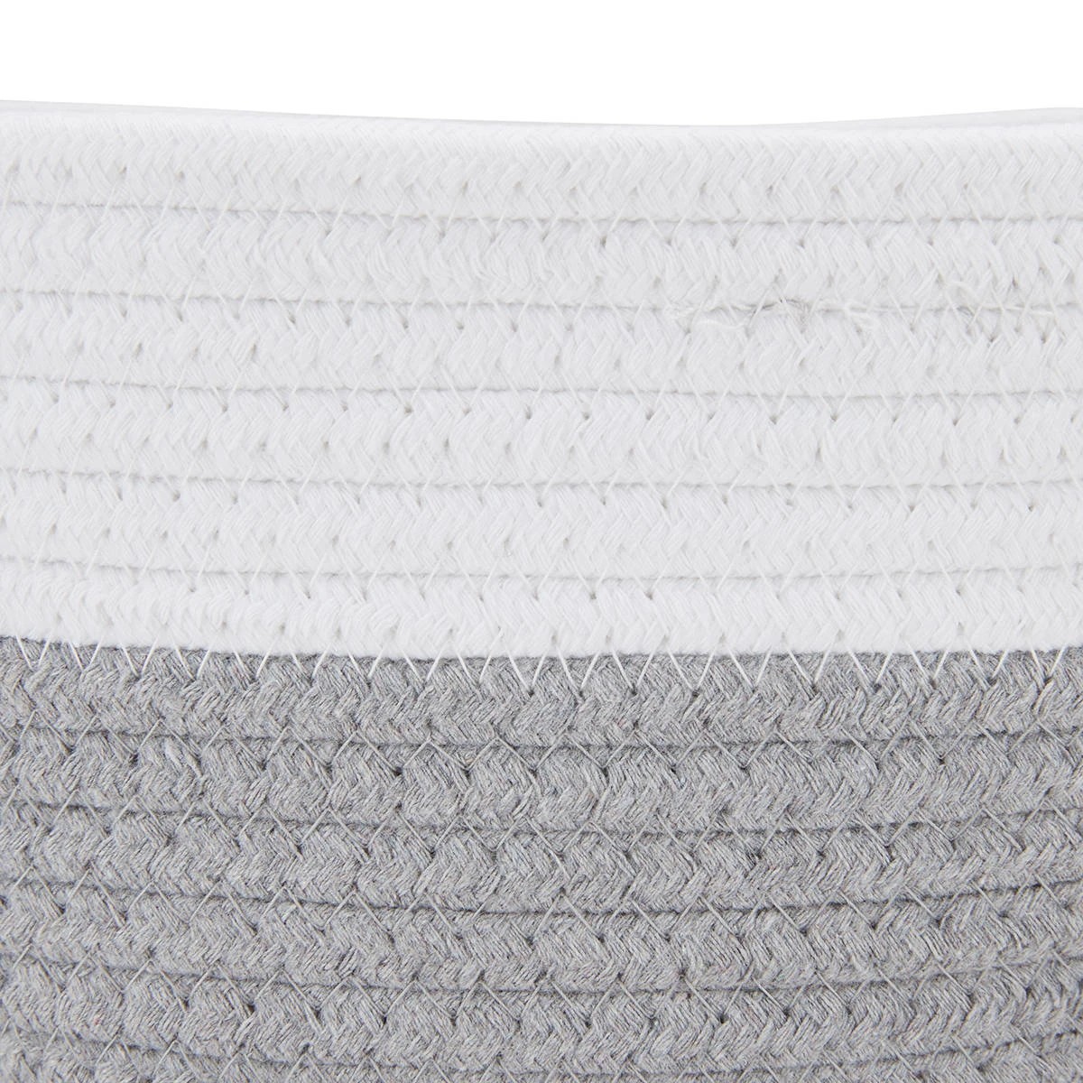 3 3 Pack Nestled Storage Baskets - White and Grey, 3 of 4