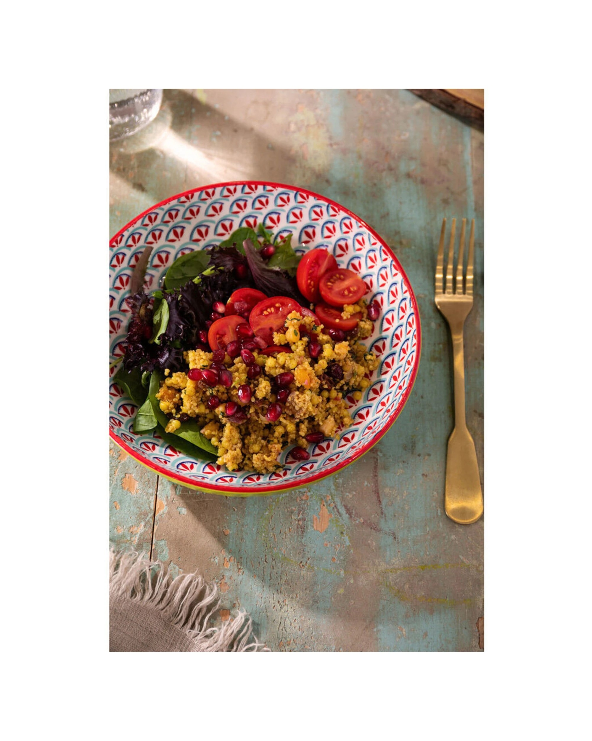 7 Mikasa 4PK Geometric Line Ceramic Bowl Round Dinnerware Stoneware 21cm - Green, 7 of 8