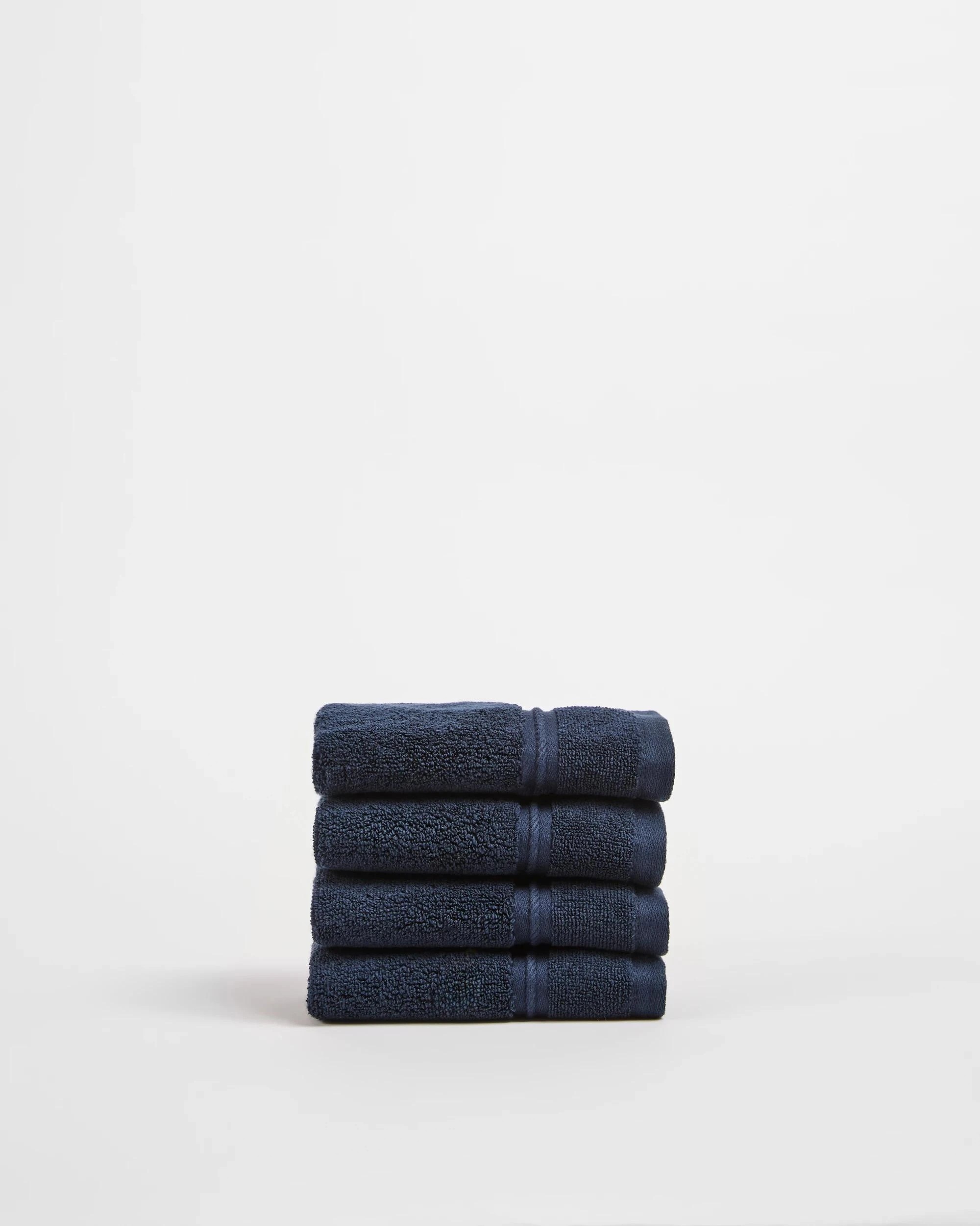 4 Target Luxury Egyptian Cotton Pile Face Washer 4 Pack - Blue, 4 of 4