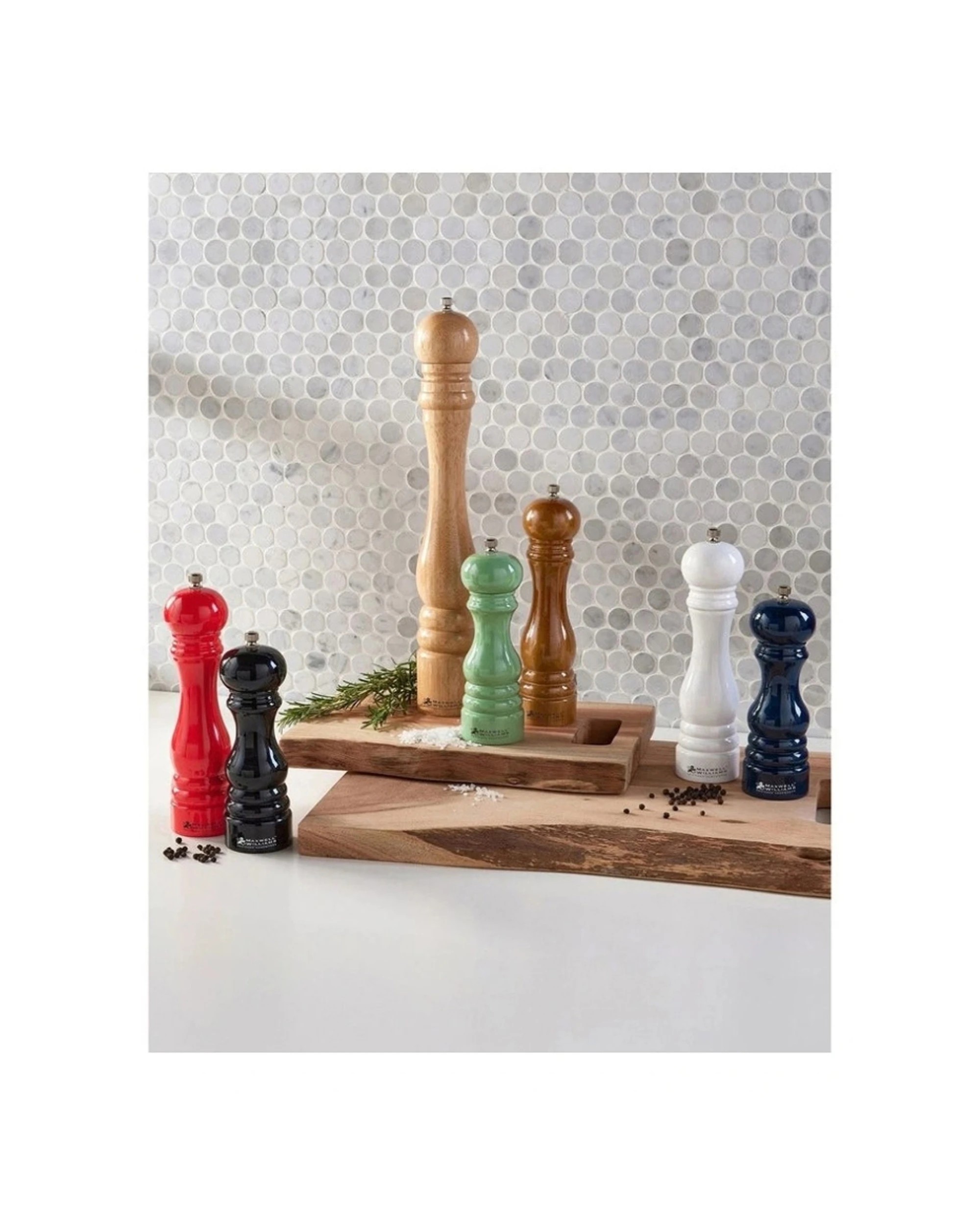 6 Maxwell & Williams 2x Seasons Salt and Pepper Mill Set 15cm - Red, 6 of 6