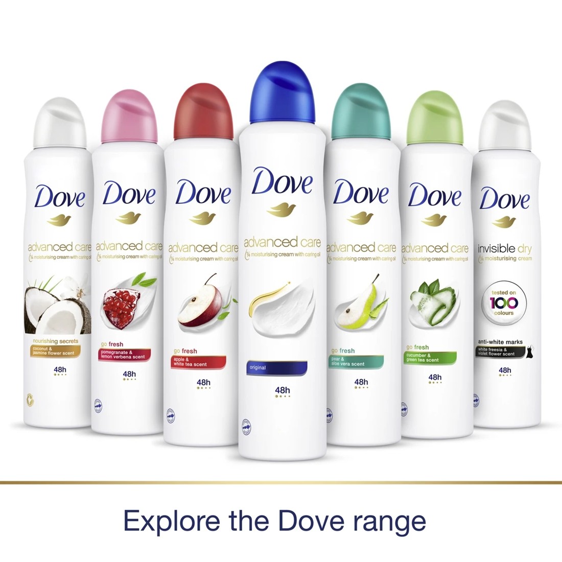8 Dove Advanced Care Go Fresh Antiperspirant Aerosol Deodorant 220ml - Pomegranate & Lemon Verbena Scent, 8 of 10