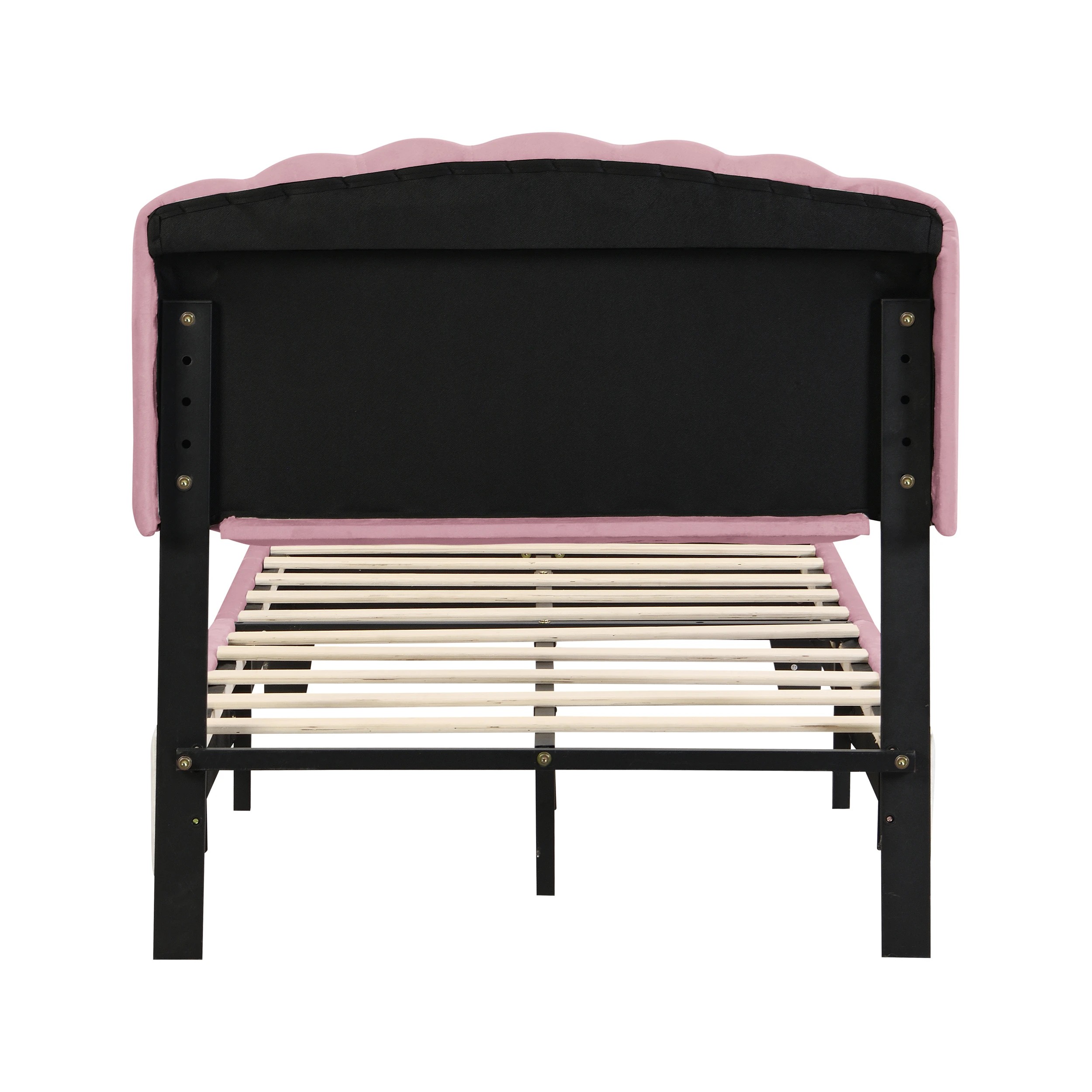 7 IHOMDEC BEF04 Single Kid's Bed Frame - Pink - Pink, 7 of 10