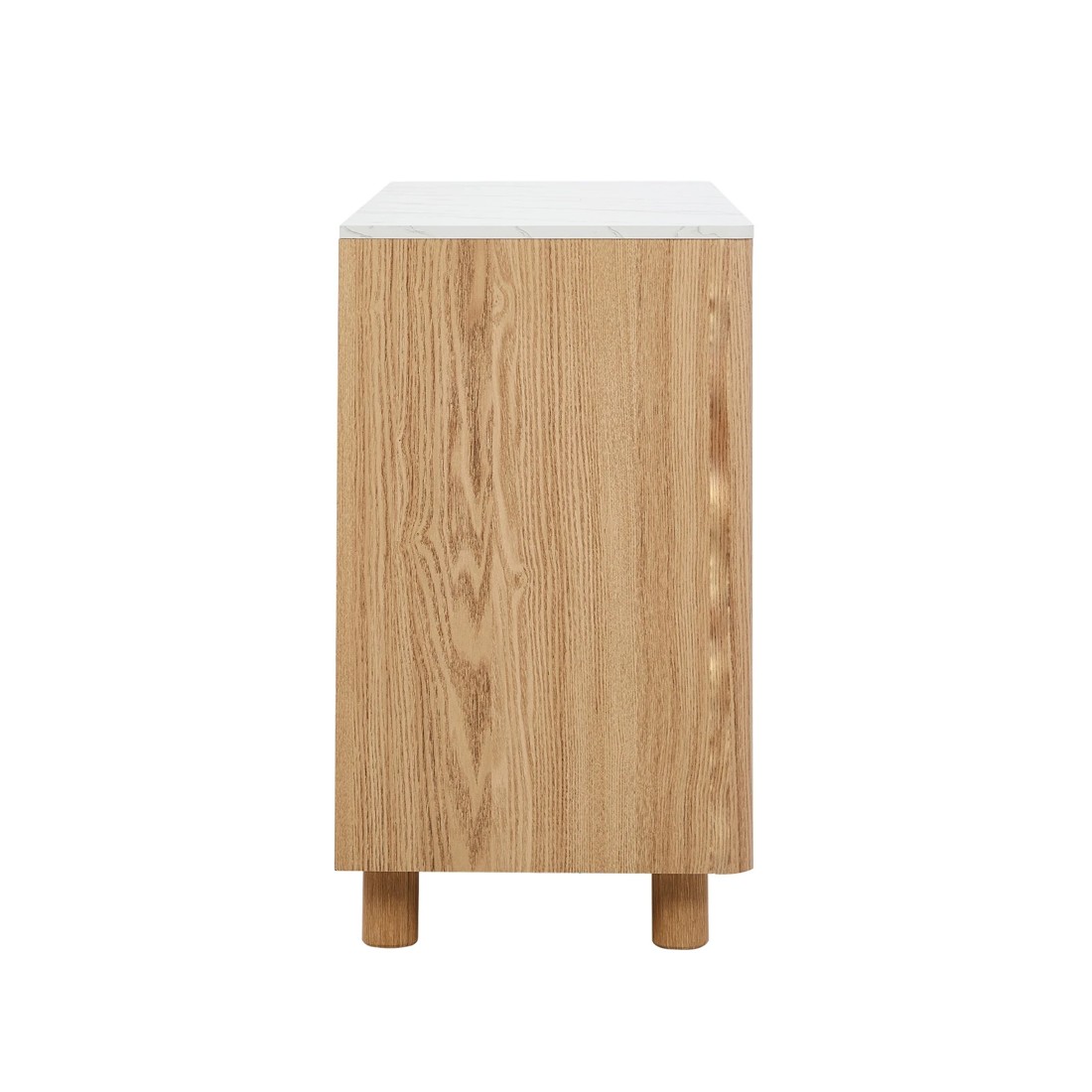 9 Oikiture 6 Chest Of Drawers Dresser Lowboy Storage Cabinet Faux Marble Top
 - Natural, 9 of 10