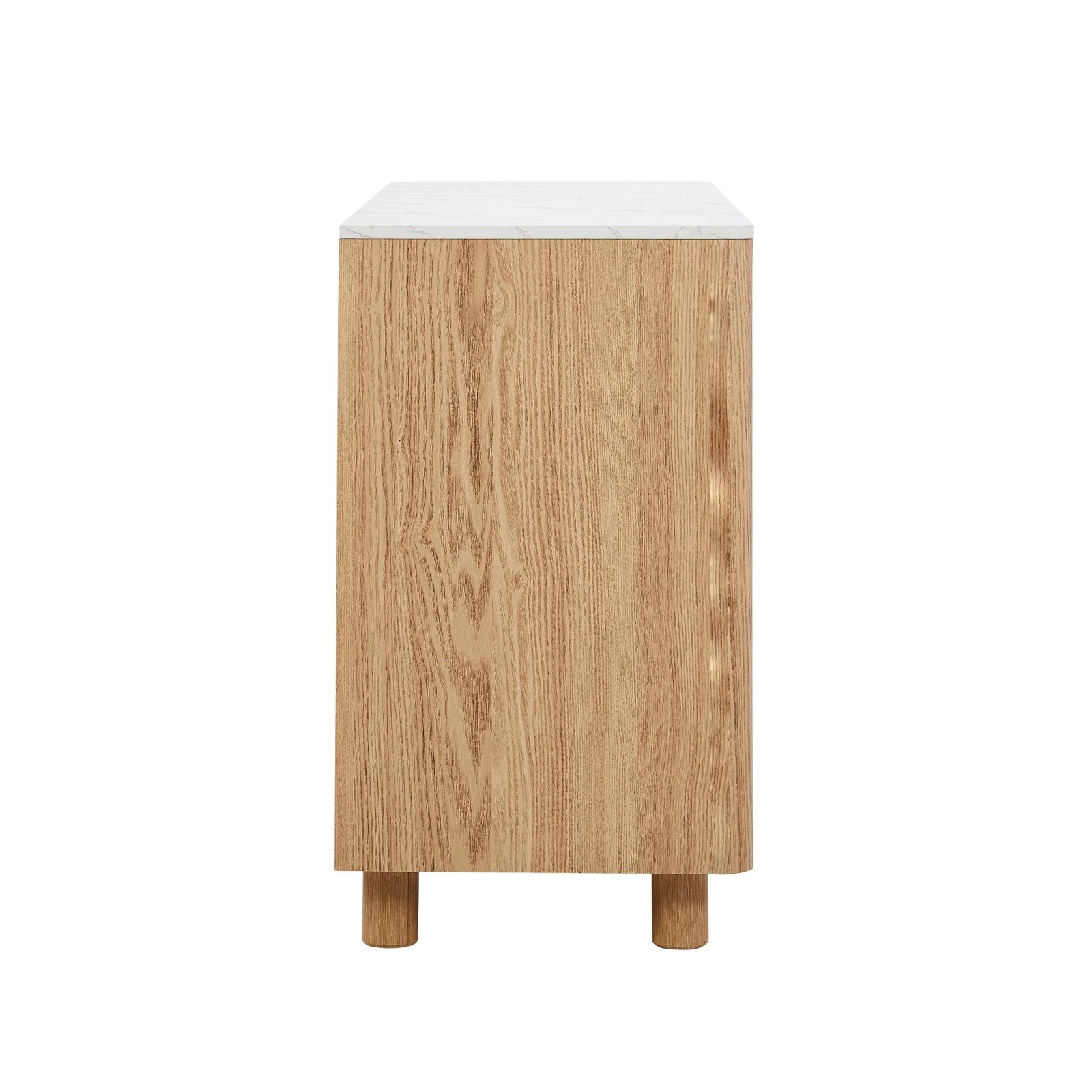 9 Oikiture 6 Chest Of Drawers Dresser Lowboy Storage Cabinet Faux Marble Top
 - Natural, 9 of 10