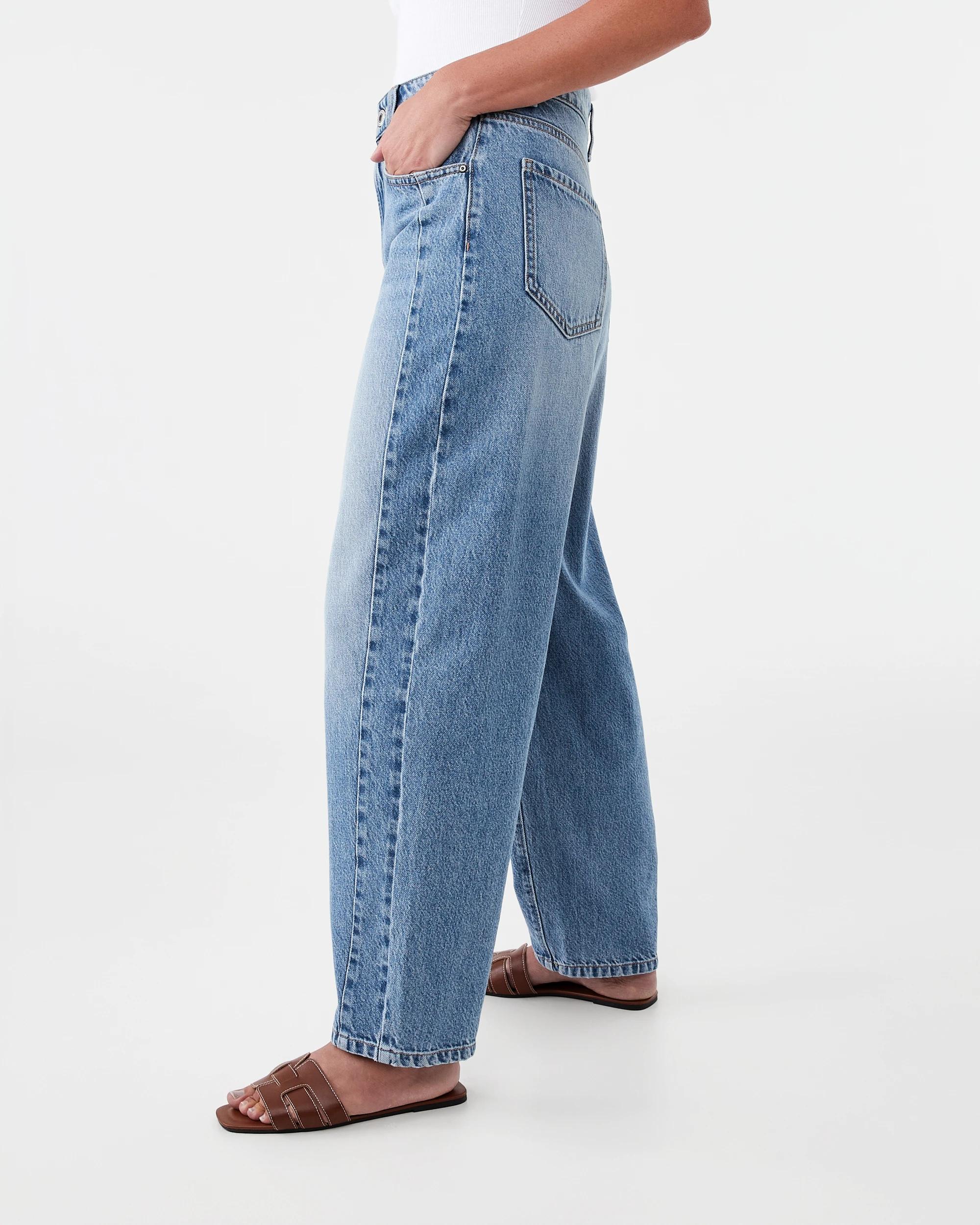 3 Barrel Leg Jeans Mid Wash, 3 of 9