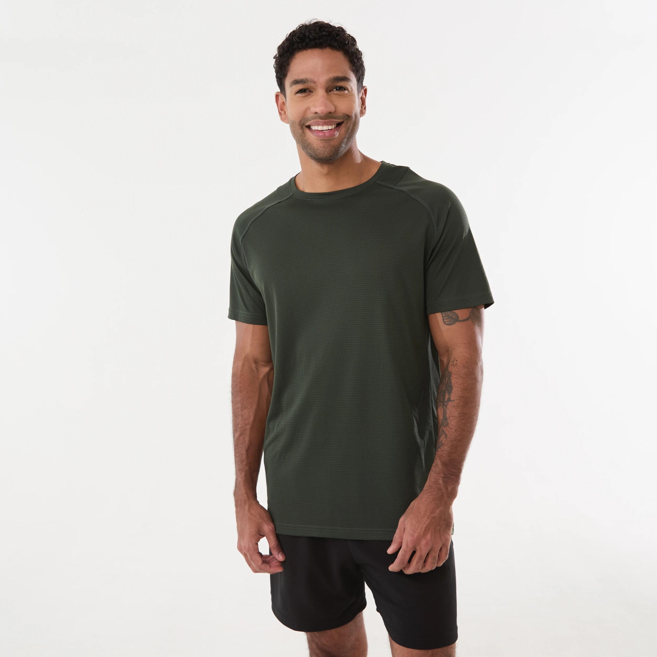 1 Active Mens Performance T-shirt DEEPEST GREEN, 1 of 6
