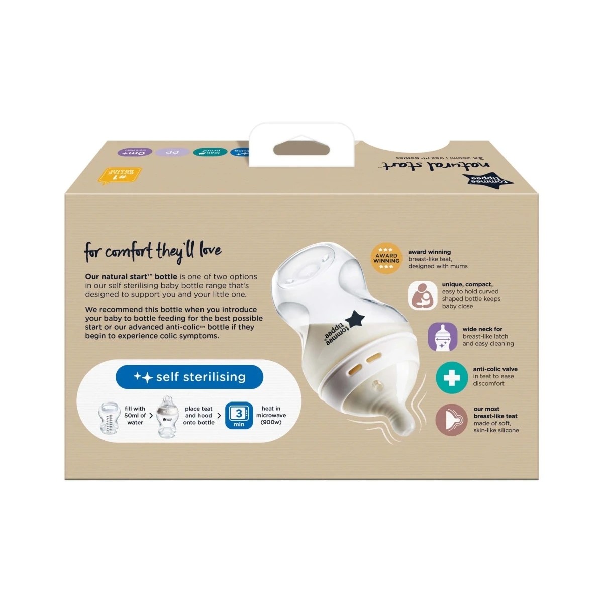 8 3 Pack Tommee Tippee Natural Start Baby Bottles, 8 of 8