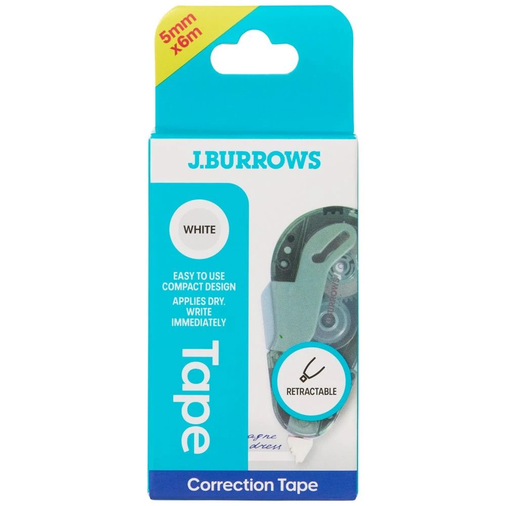 1 J.Burrows Pressable Correction Tape 5mmx6m, 1 of 3