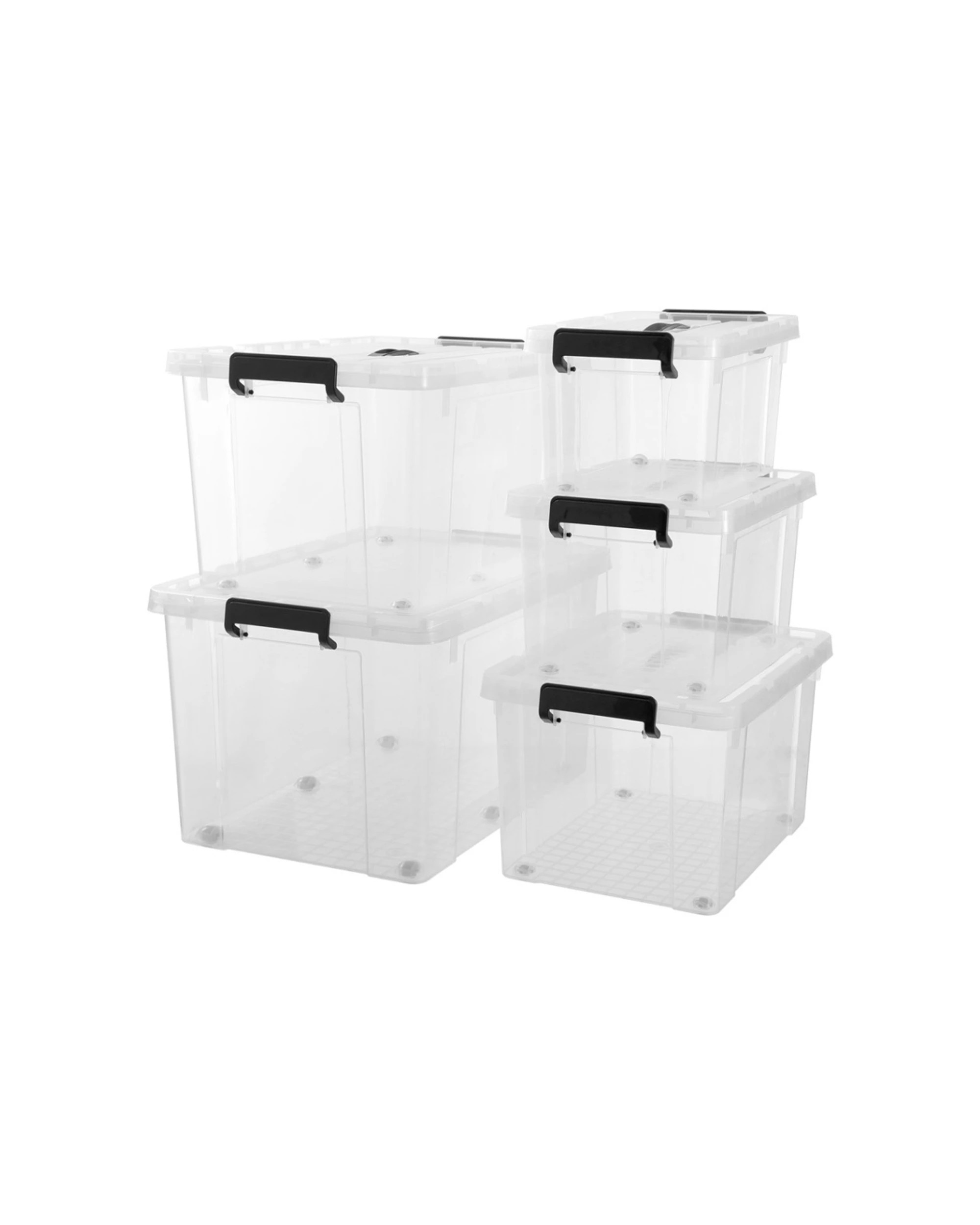 7 Boxsweden 6PK Dura Carry Box Home Organiser Storage Container 27L - Clear, 7 of 7