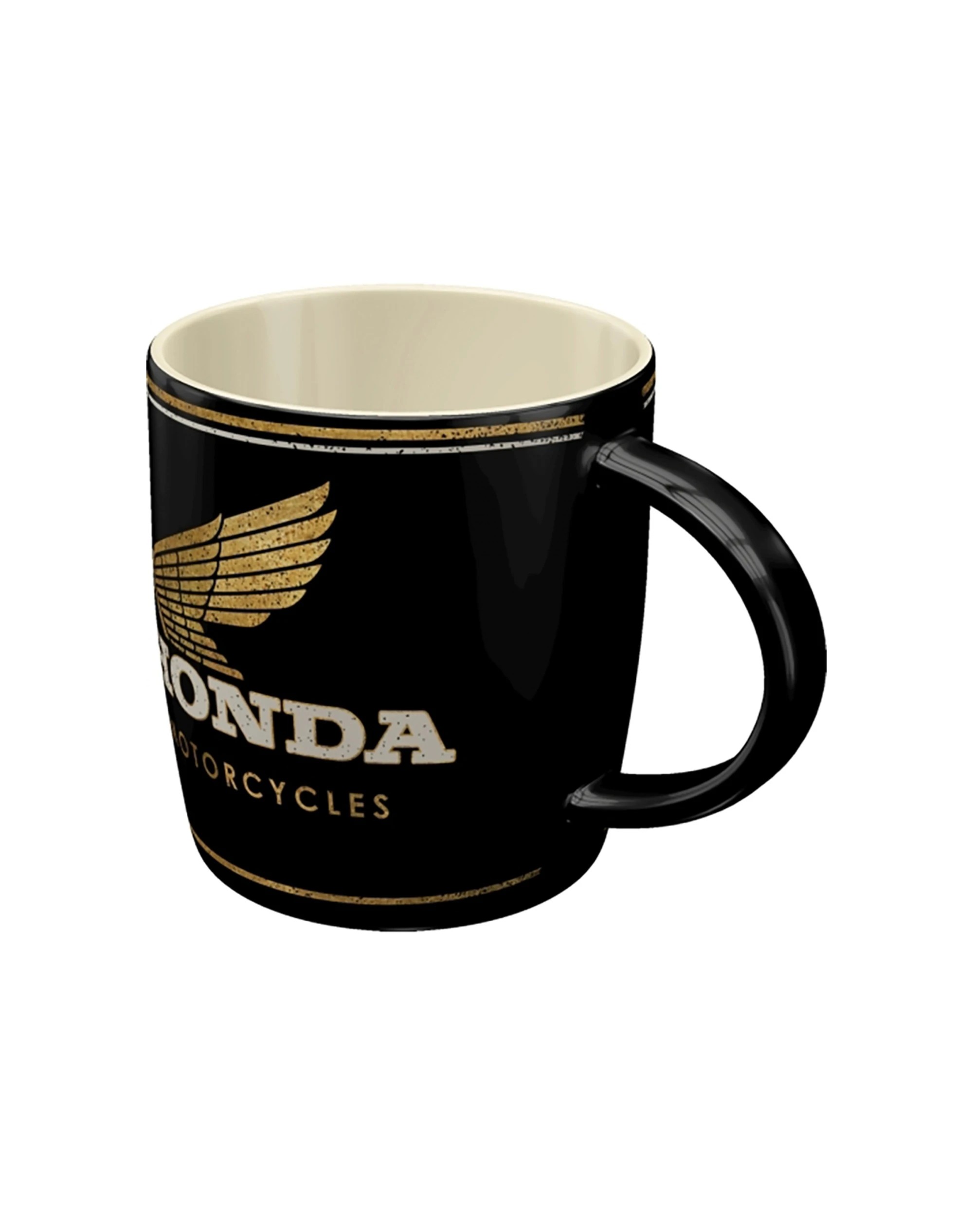 3 Nostalgic-Art 4PK Ceramic Mug 330ml Retro Design - Honda MC Motorcycles Gold - Black, 3 of 5