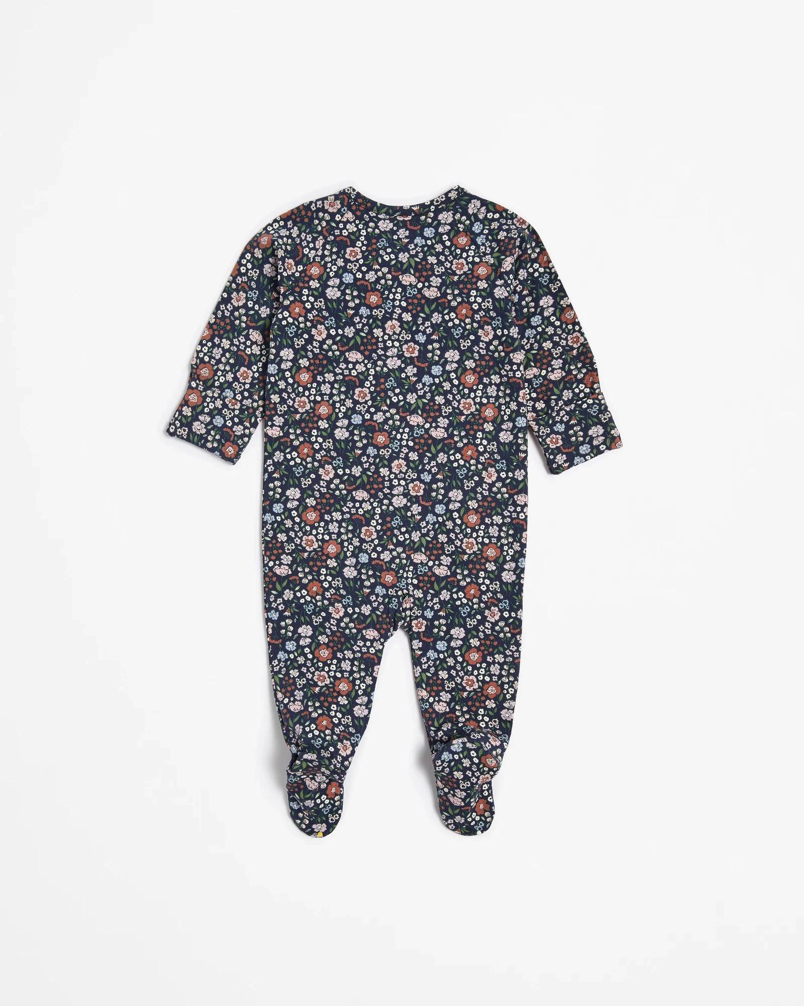 3 Target Baby Organic Cotton Print Zip Coverall NAVY FLORAL, 3 of 3