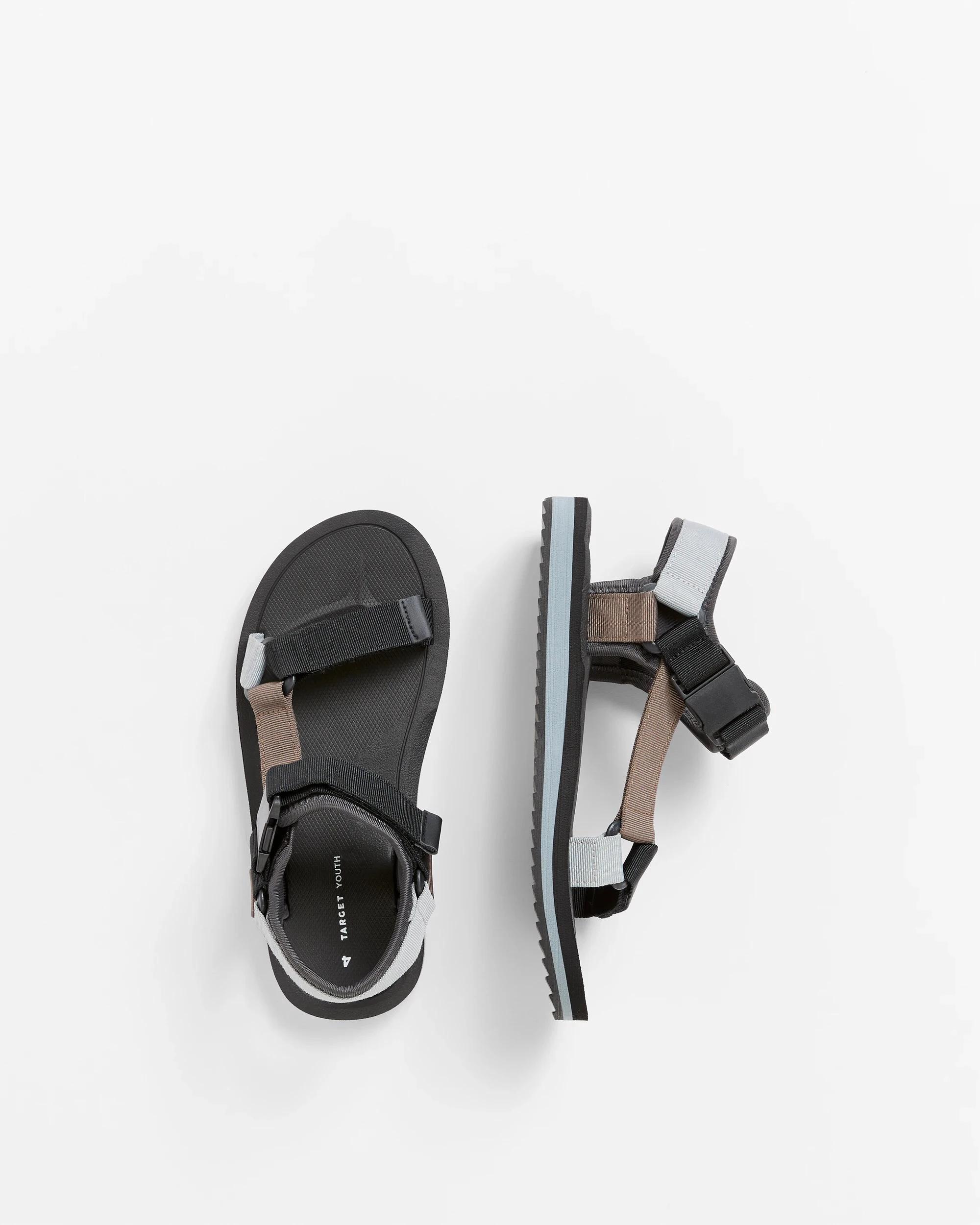 3 Target Boys Senior Adjustable Sandal GREY, 3 of 3