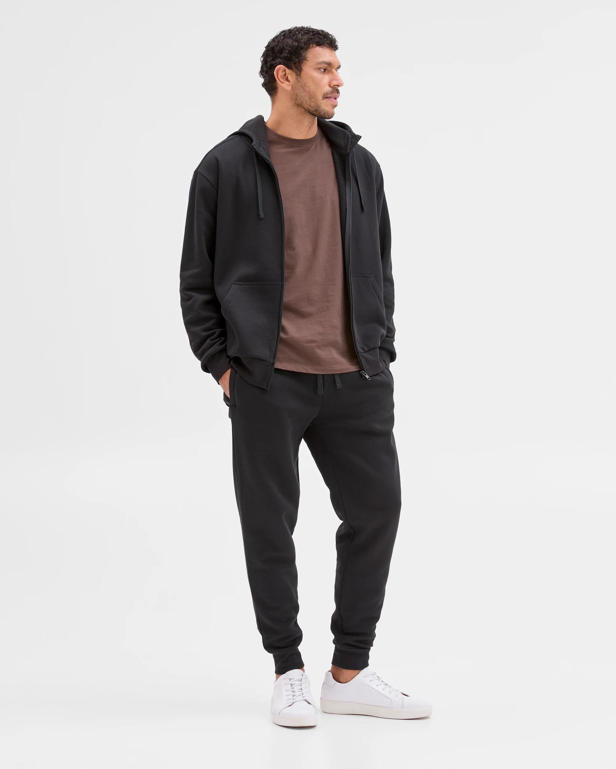 1 Target Man Australian Cotton Blend Cuffed Trackpants BLACK, 1 of 6