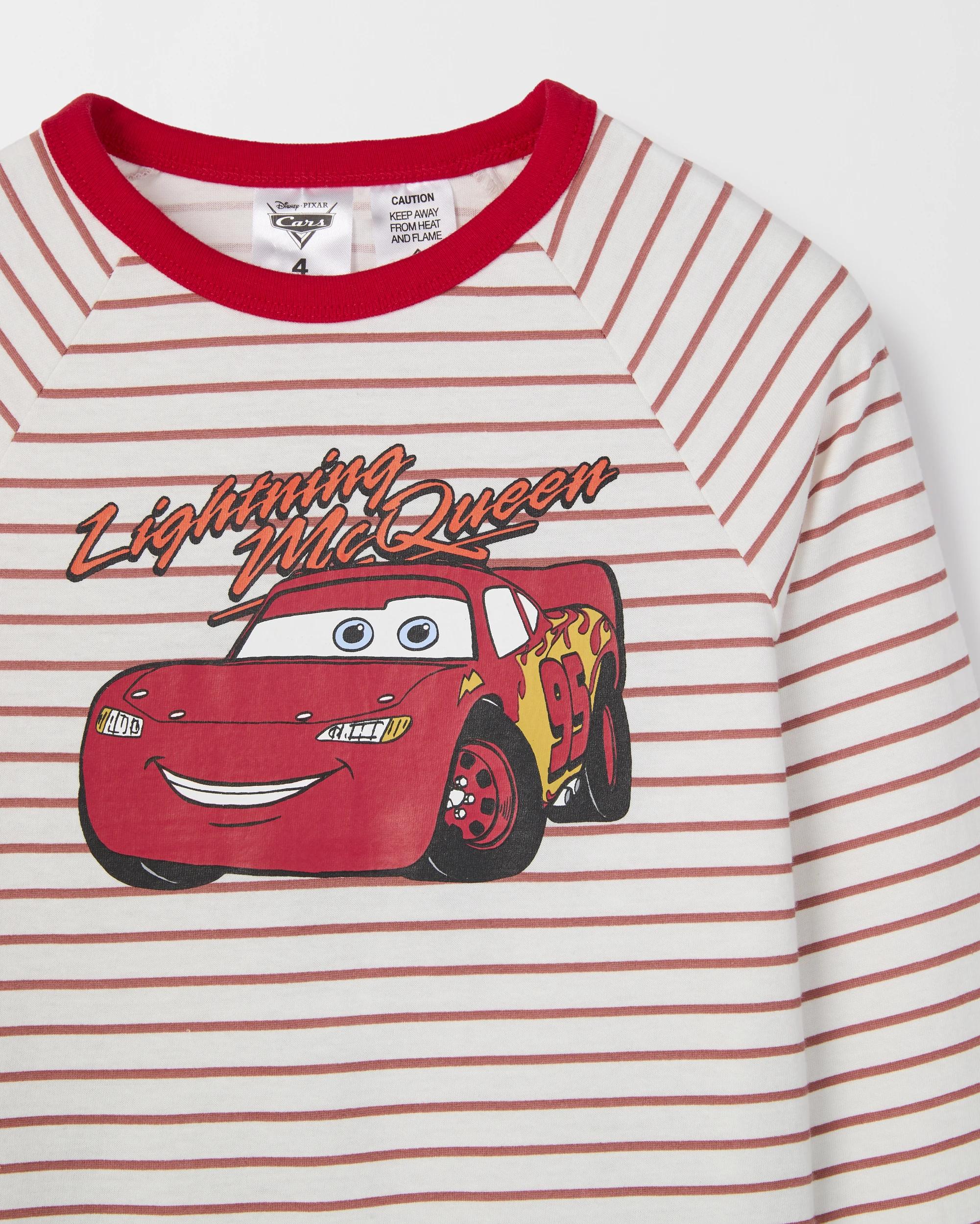 6 Disney Organic Cotton Younger Boys Jersey/Waffle Pyjama Set CARS, 6 of 7