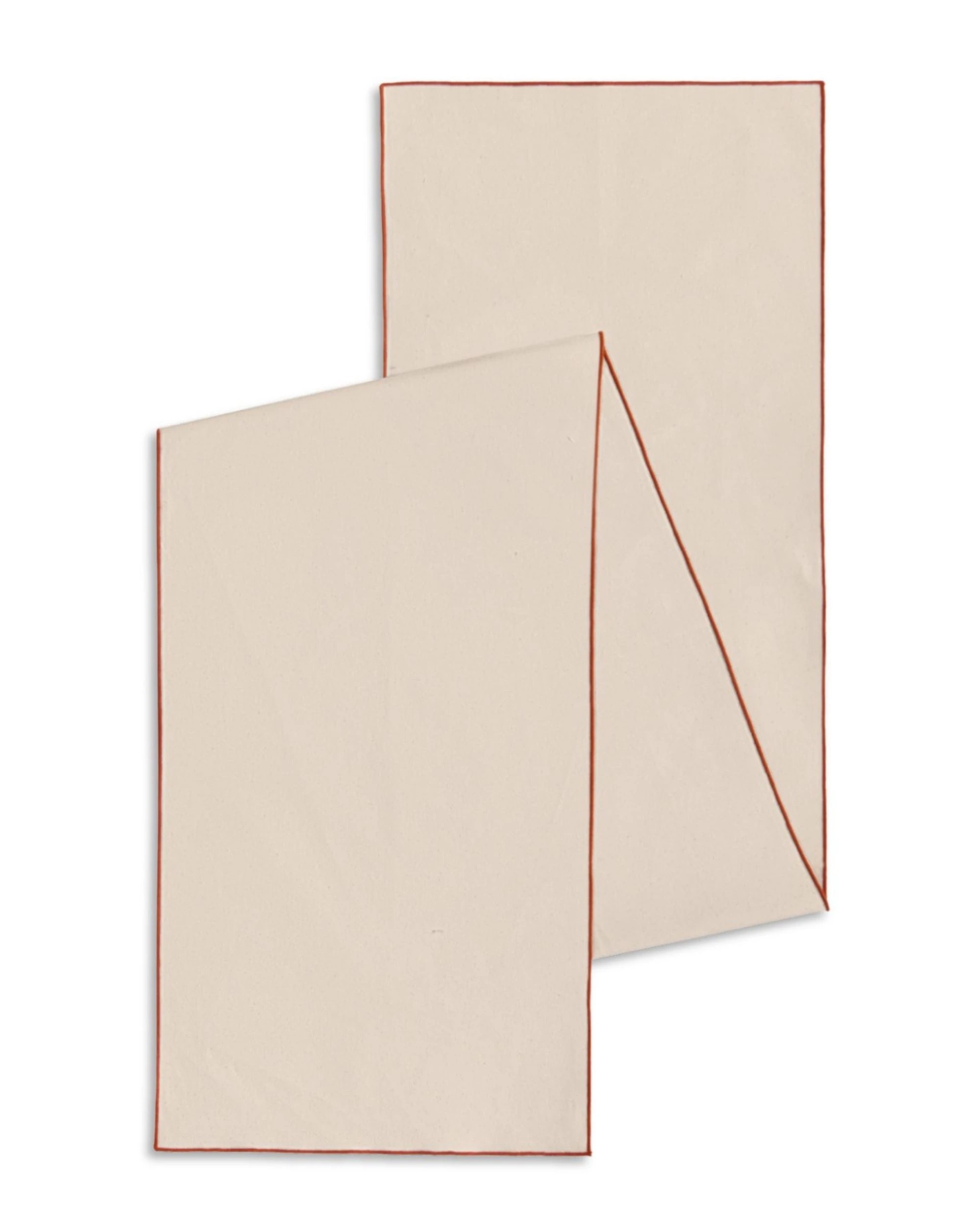 8 Cadence & Co. Harvest Table Runner with Set of 6 Placemats - Natural with Rust Edge, 8 of 10
