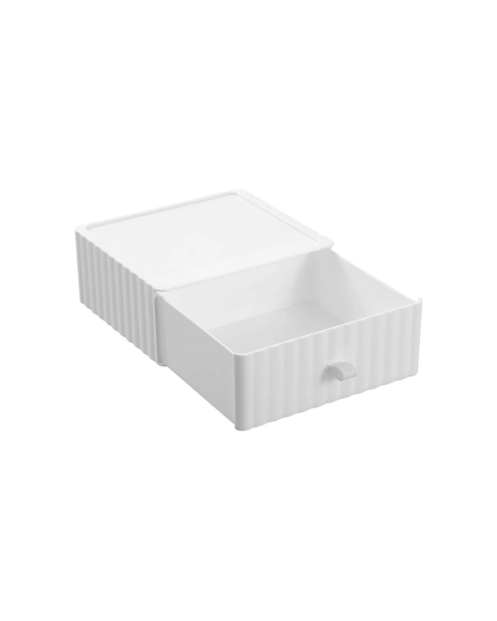 6 Boxsweden Rippled Stacking Drawer Organiser Ribbed Storage 20x18x8cm - Multi, 6 of 8