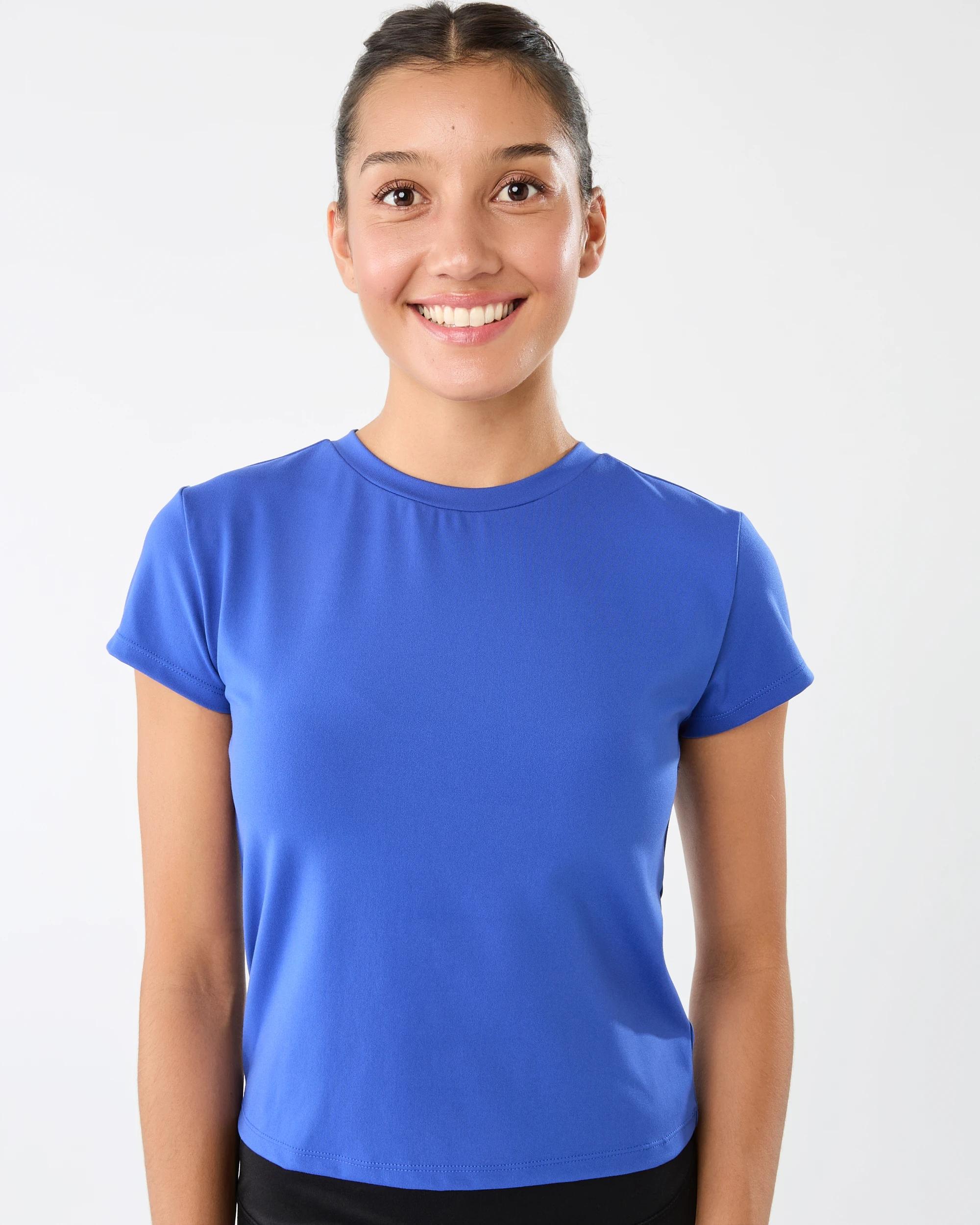 4 Active Womens Ultra Soft Crew Neck T-shirt Deepultblu, 4 of 7