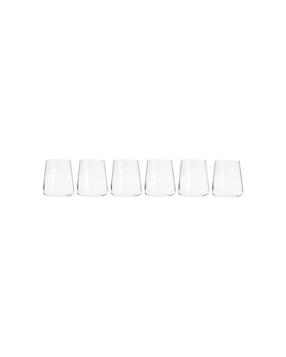Krosno 6pc Avant-grade 380ml Stemless Tumblers Set - Gift Box Dishwasher Safe - Clear