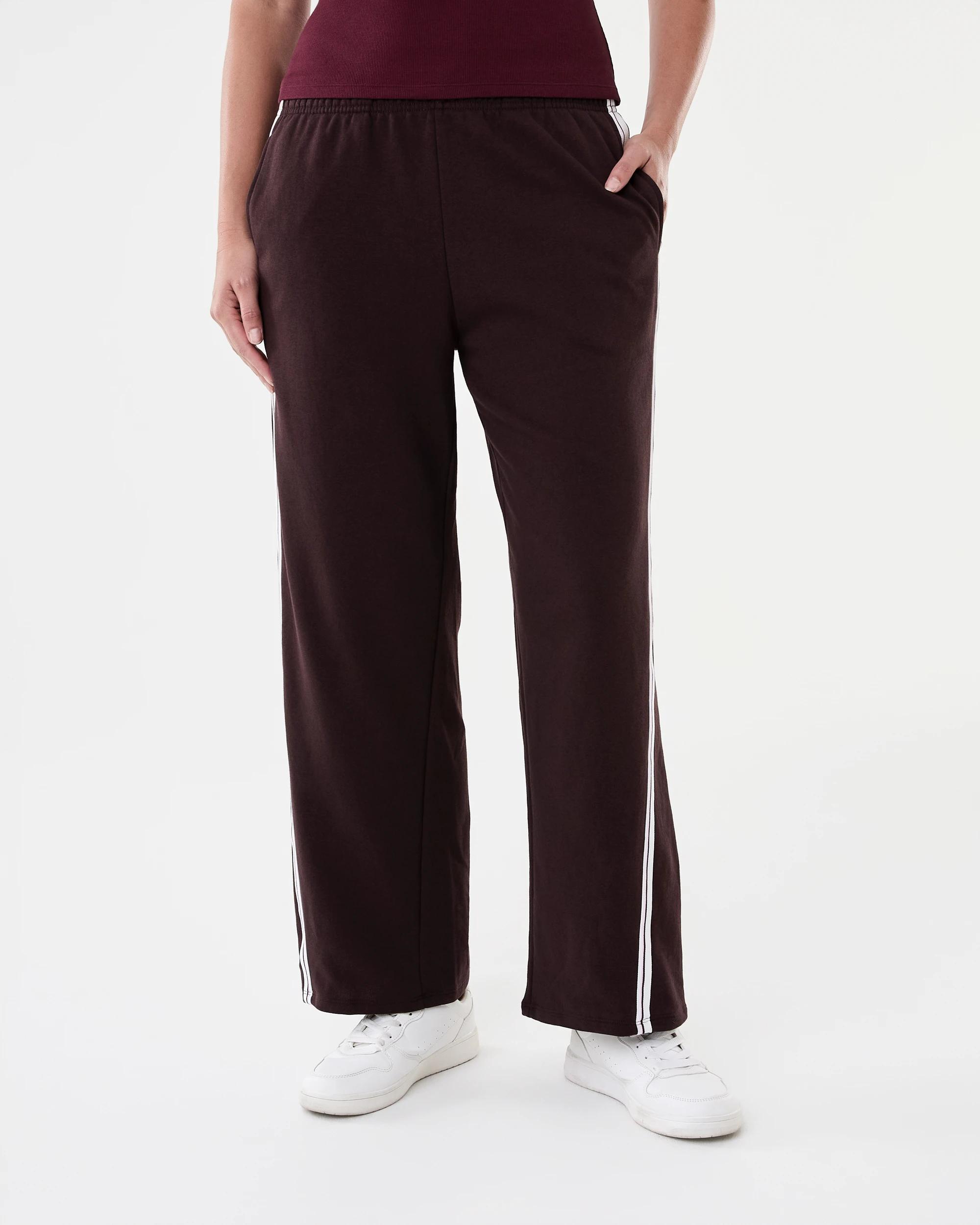 1 Split Stripe Trackpants Choc Strp, 1 of 6