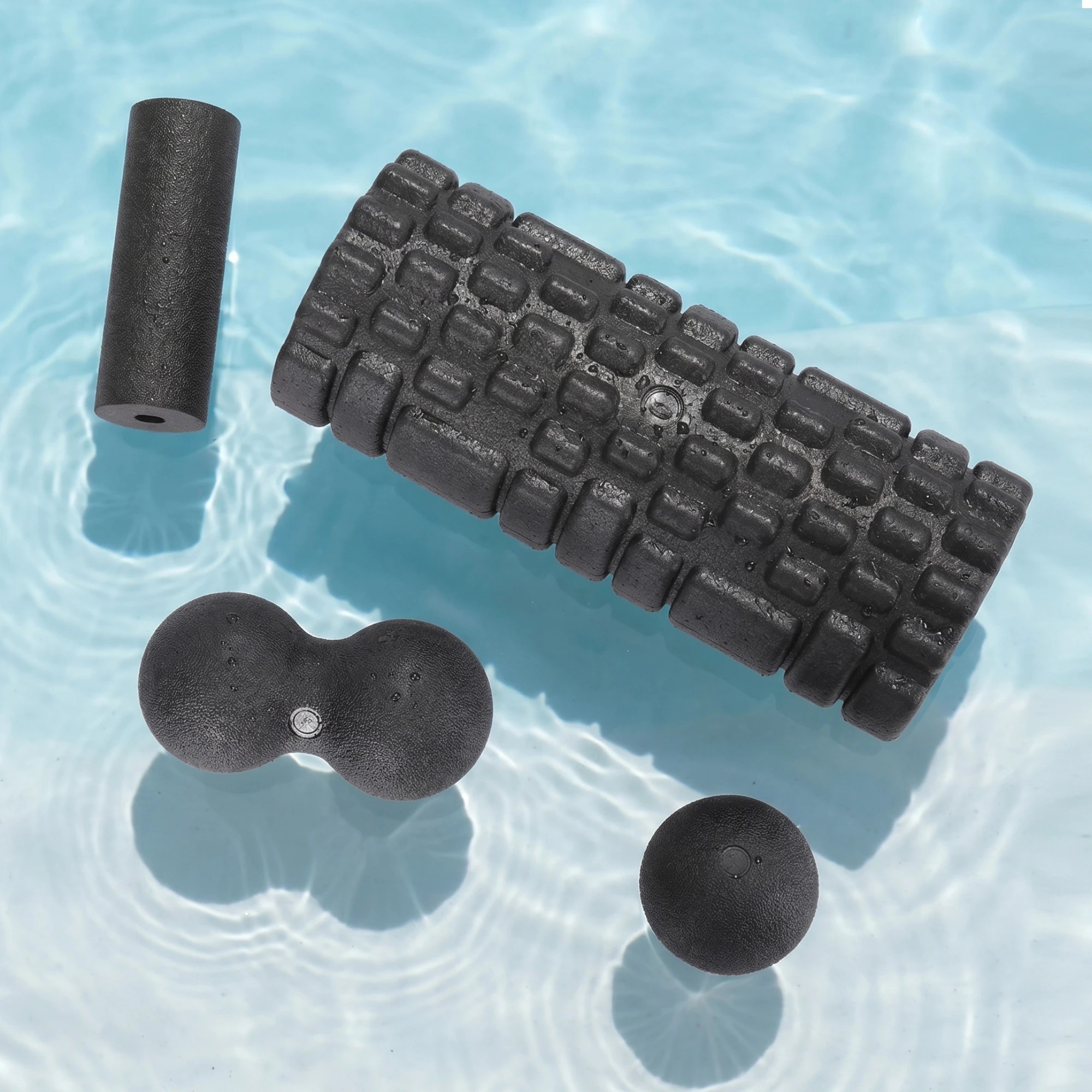 6 Everfit Foam Roller Set 4 in 1 Deep Tissue Muscle Massager for Back Pain Relief Home Gym Storage Bag - Black, 6 of 7