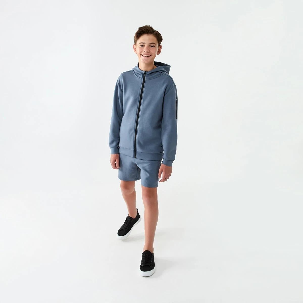 7 Active Kids Zip Through Hoodie Vintg Blue, 7 of 10