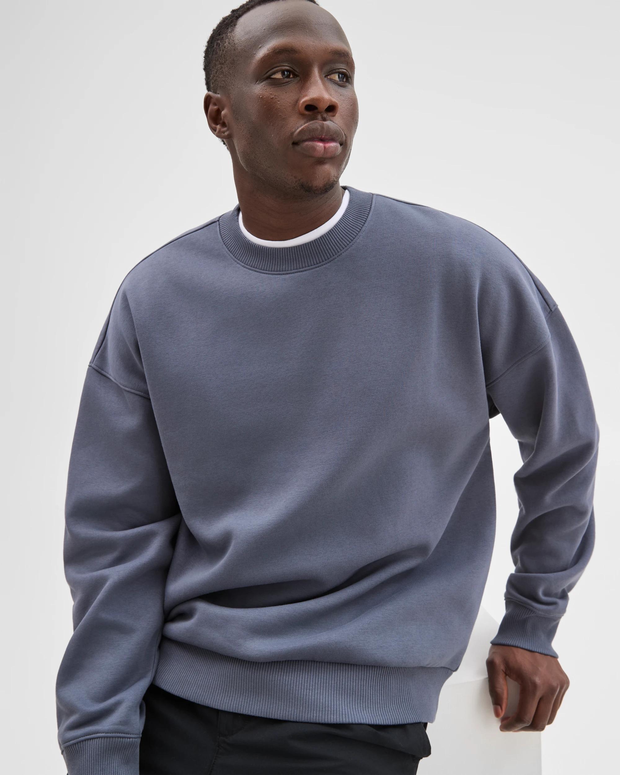 1 Commons Australian Cotton Blend Oversized Heavyweight Jumper OMBRE BLUE, 1 of 7
